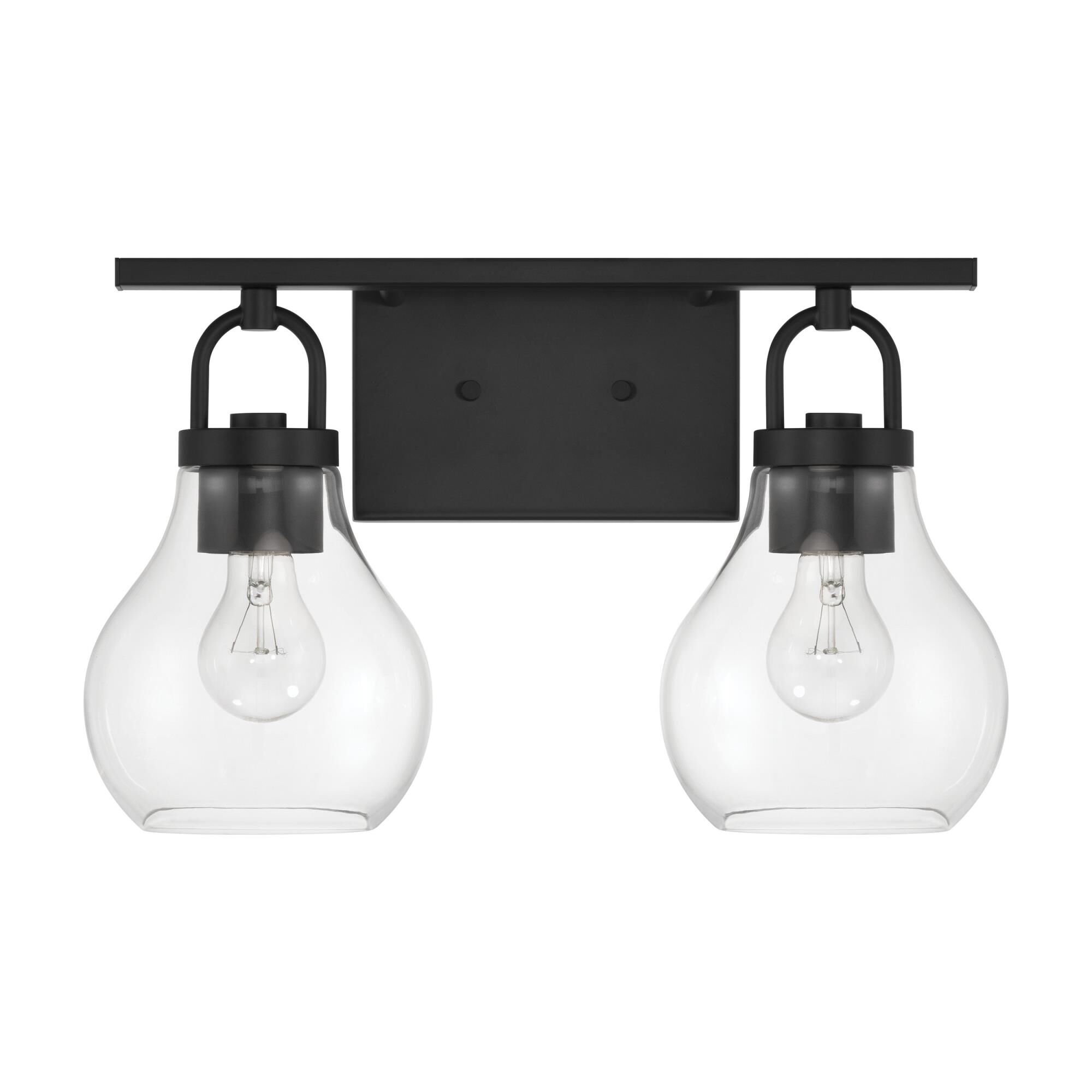Shown in Matte Black finish and Clear glass