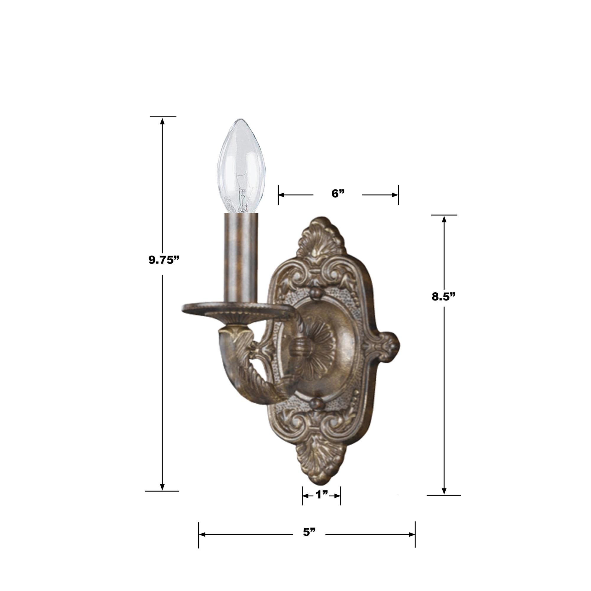 Crystorama Paris Market 9 Inch Wall Sconce