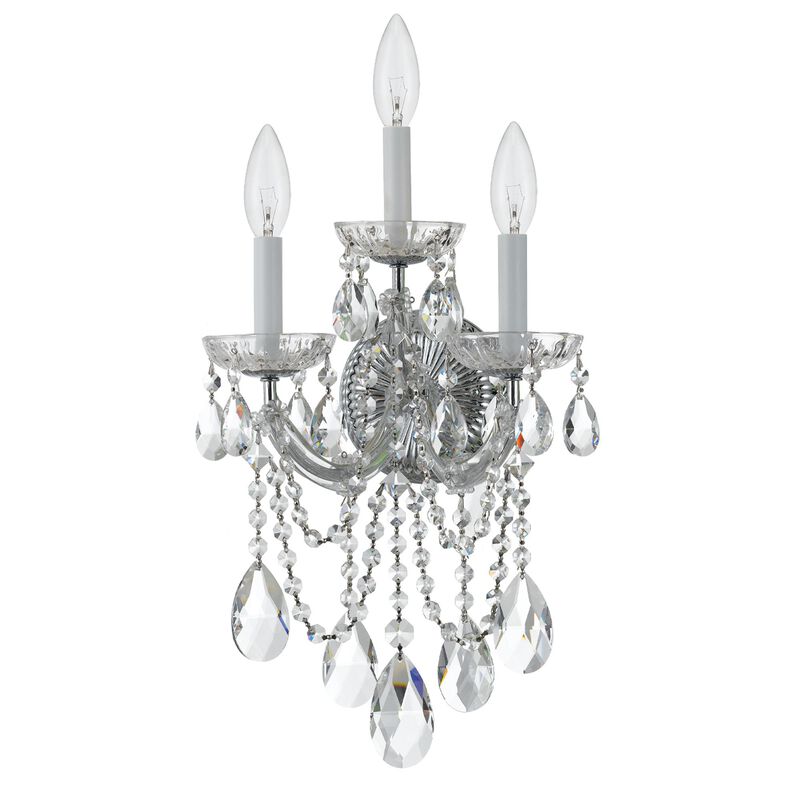 Maria Theresa 22 Inch 3 Light Wall Sconce by Crystorama