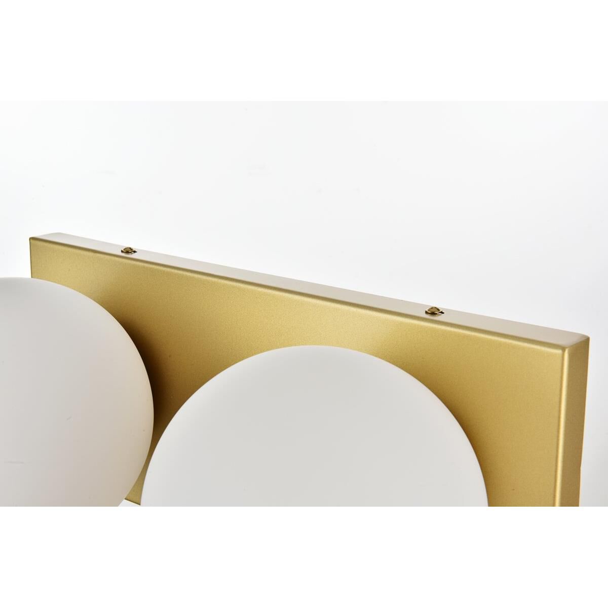 Shown in Brass  finish and Frosted White glass