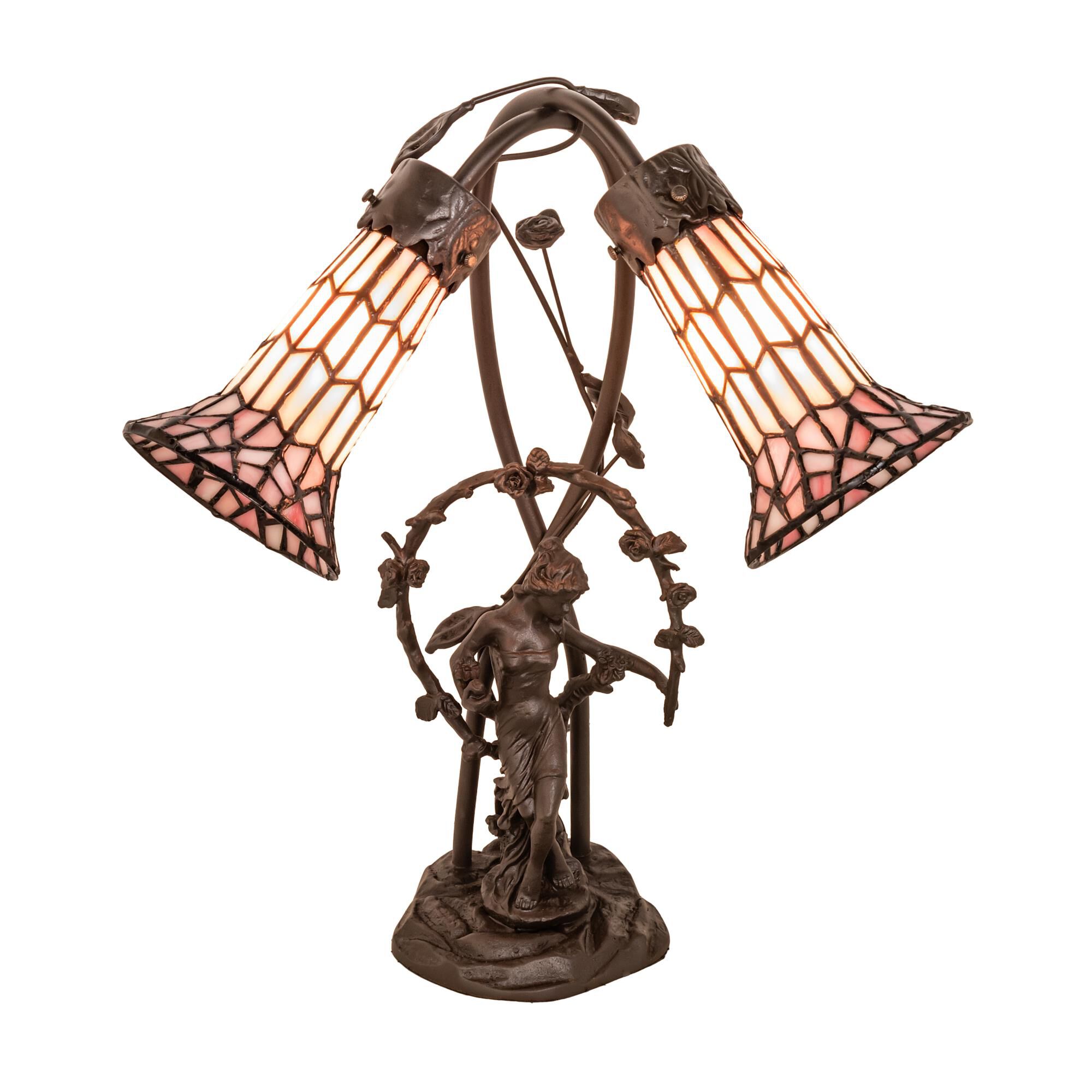 Stained Glass Pond Lily 17 Inch Table Lamp by Meyda Lighting