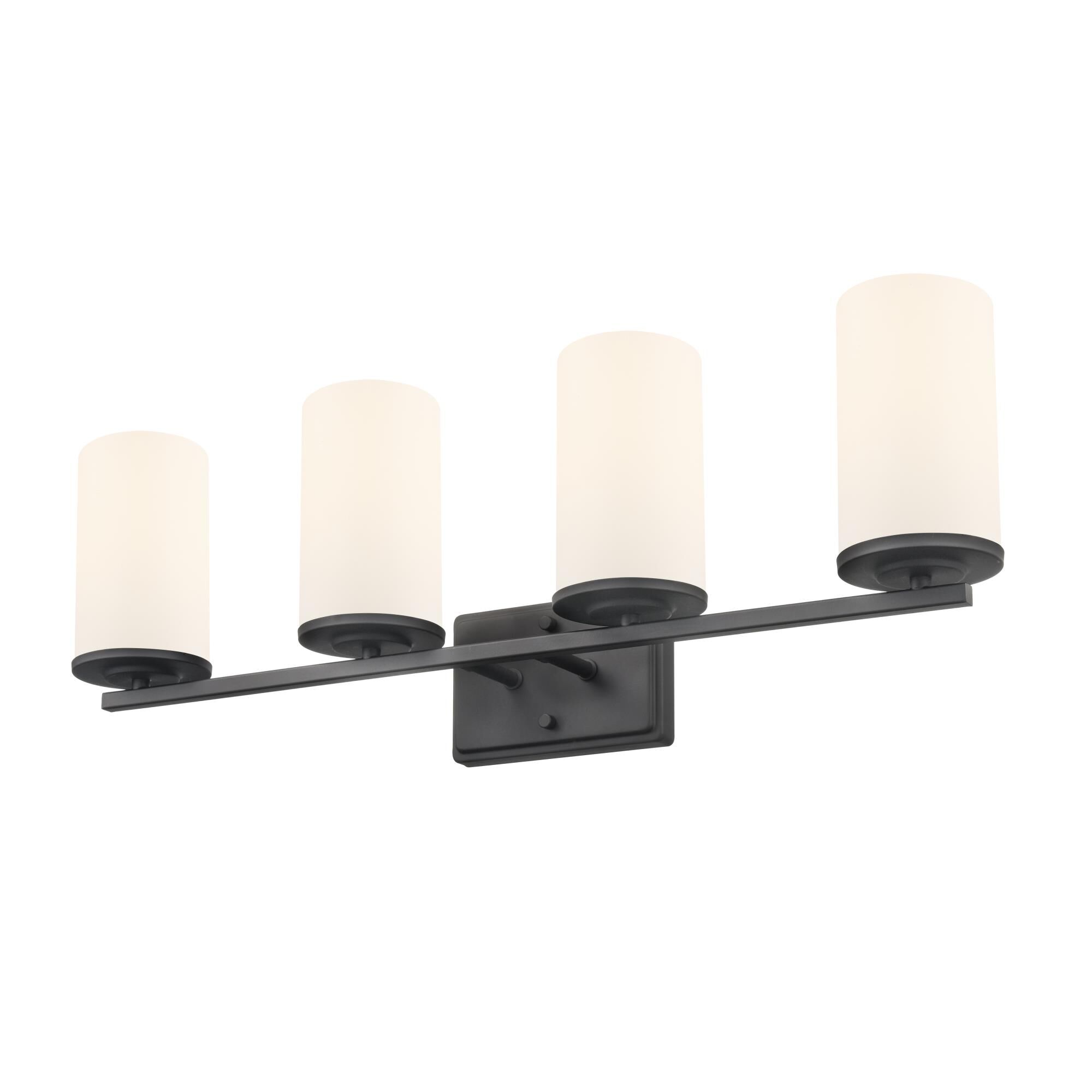 Shown in Matte Black finish and Etched White glass