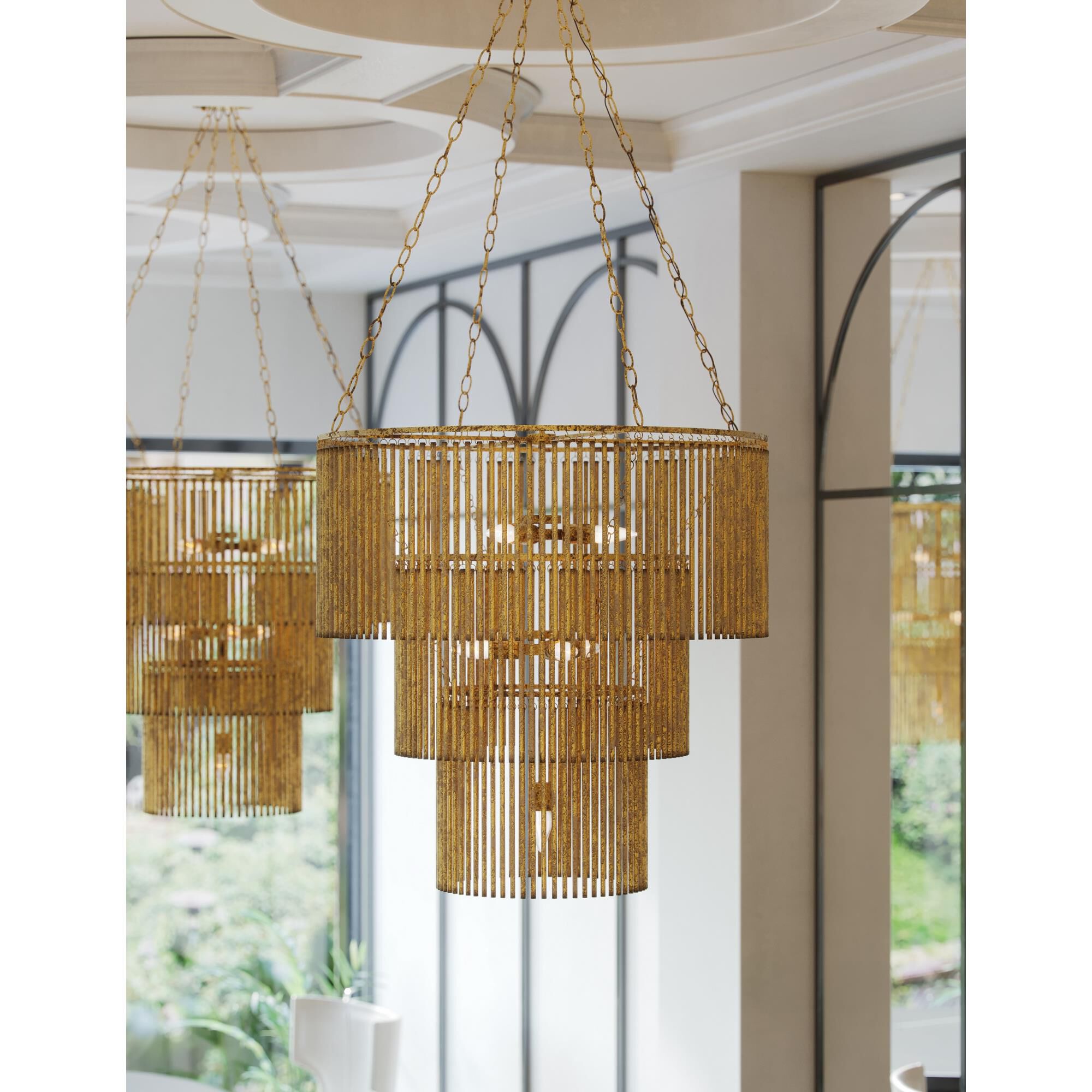 Mantra 30 Inch 7 Light Chandelier by Currey and Company