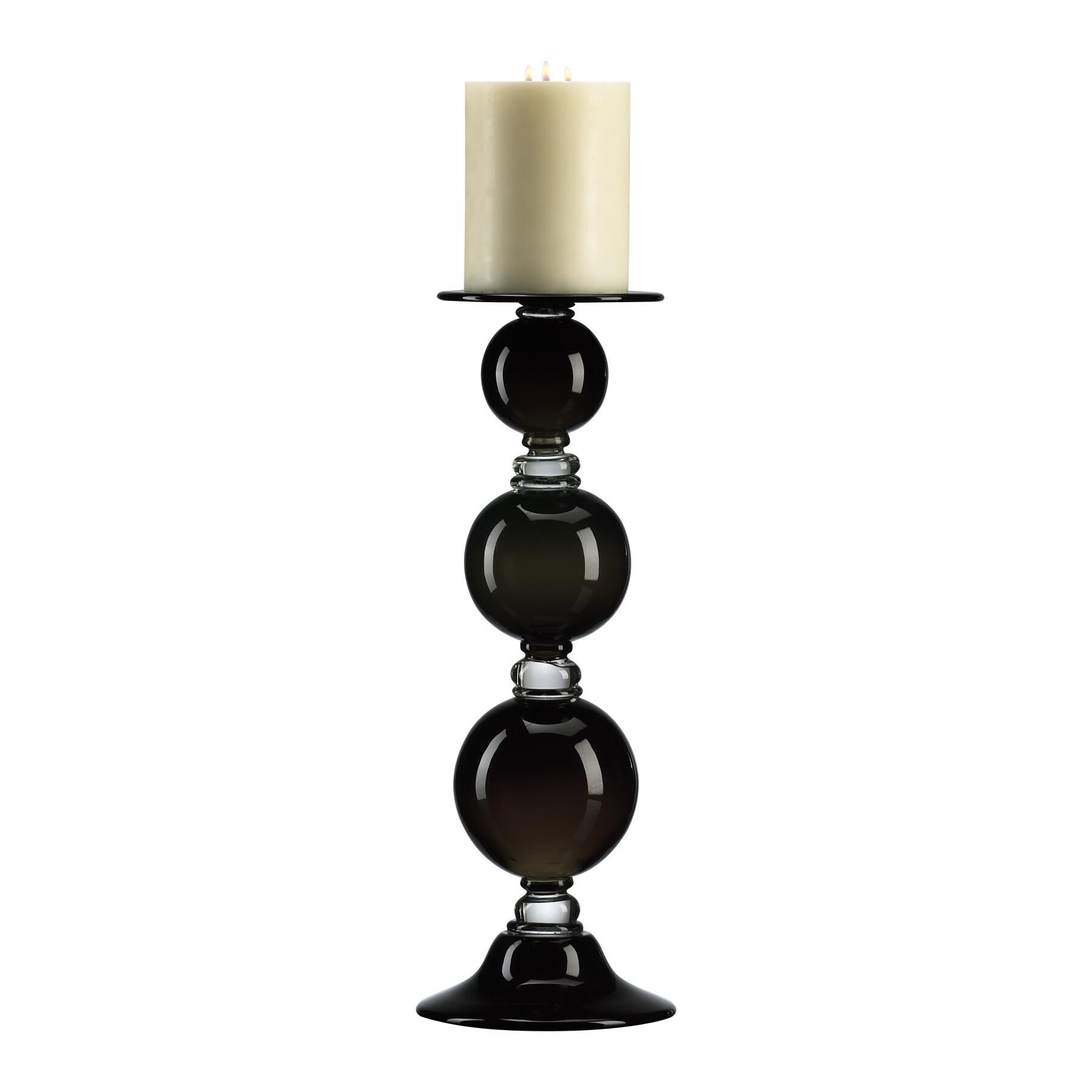 Medium Black Globe Candleholder Candle Holder by Cyan Designs