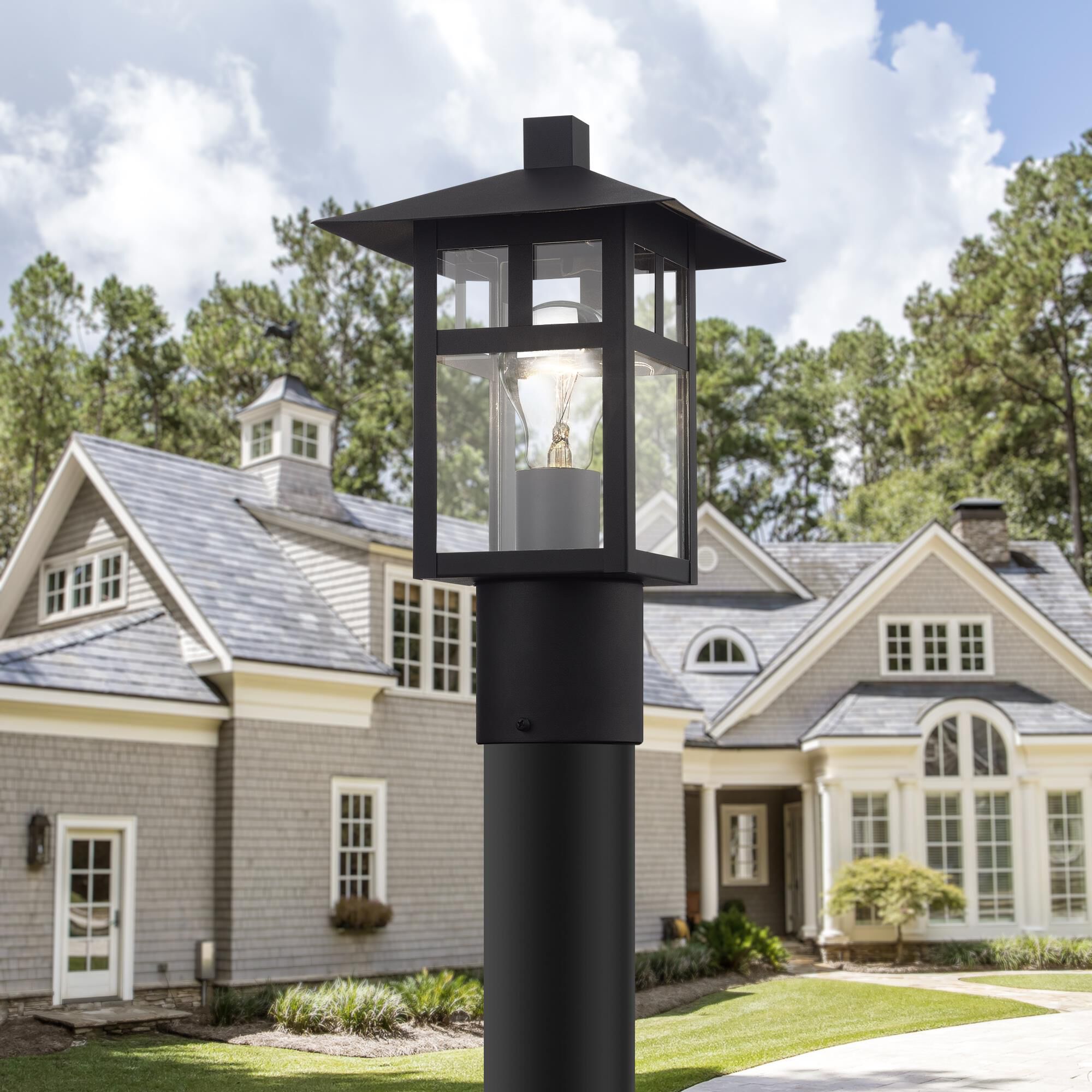 Crestlake 12 Inch Outdoor Post Lamp by Livex Lighting