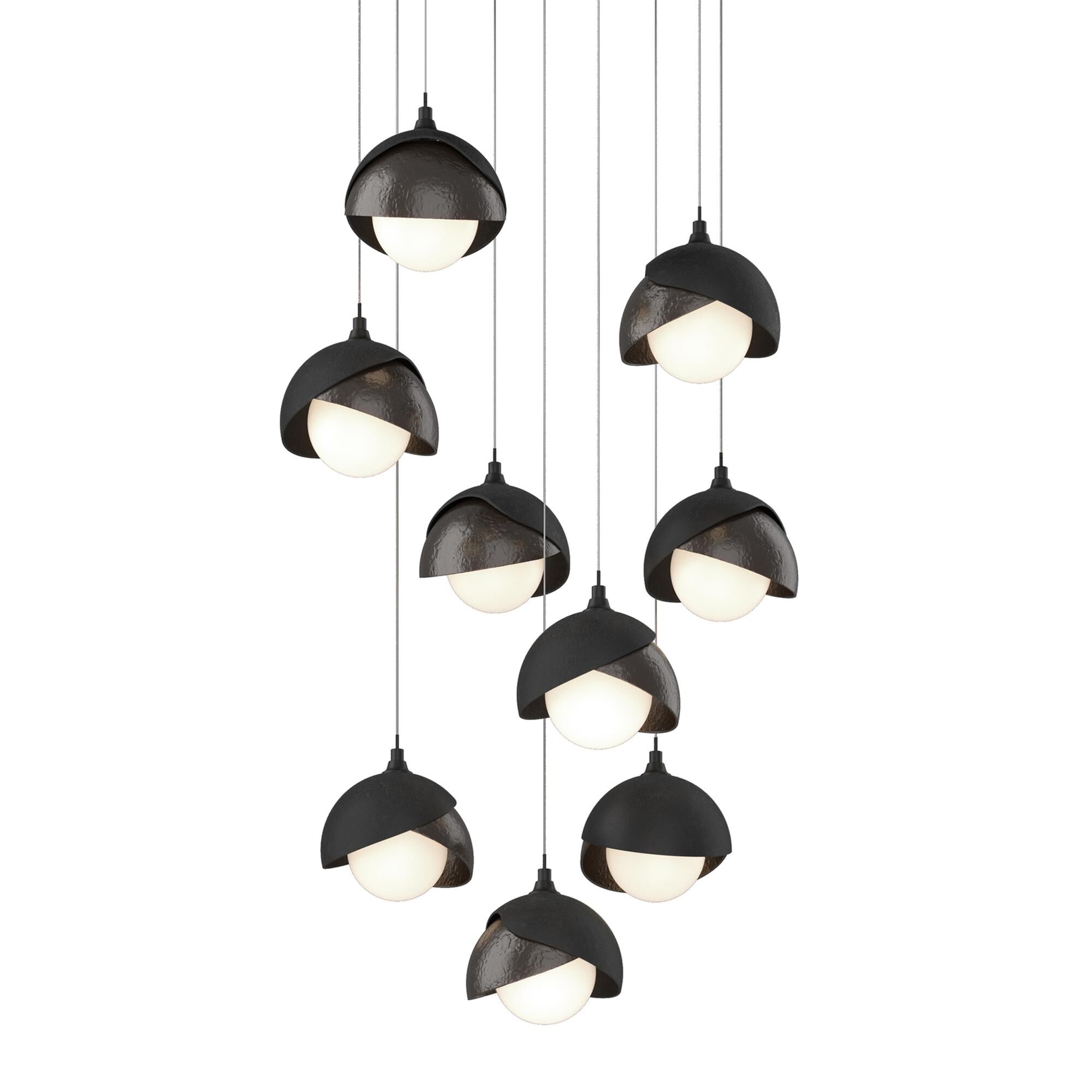 Shown in Black finish and Opal glass and Oil Rubbed Bronze accent