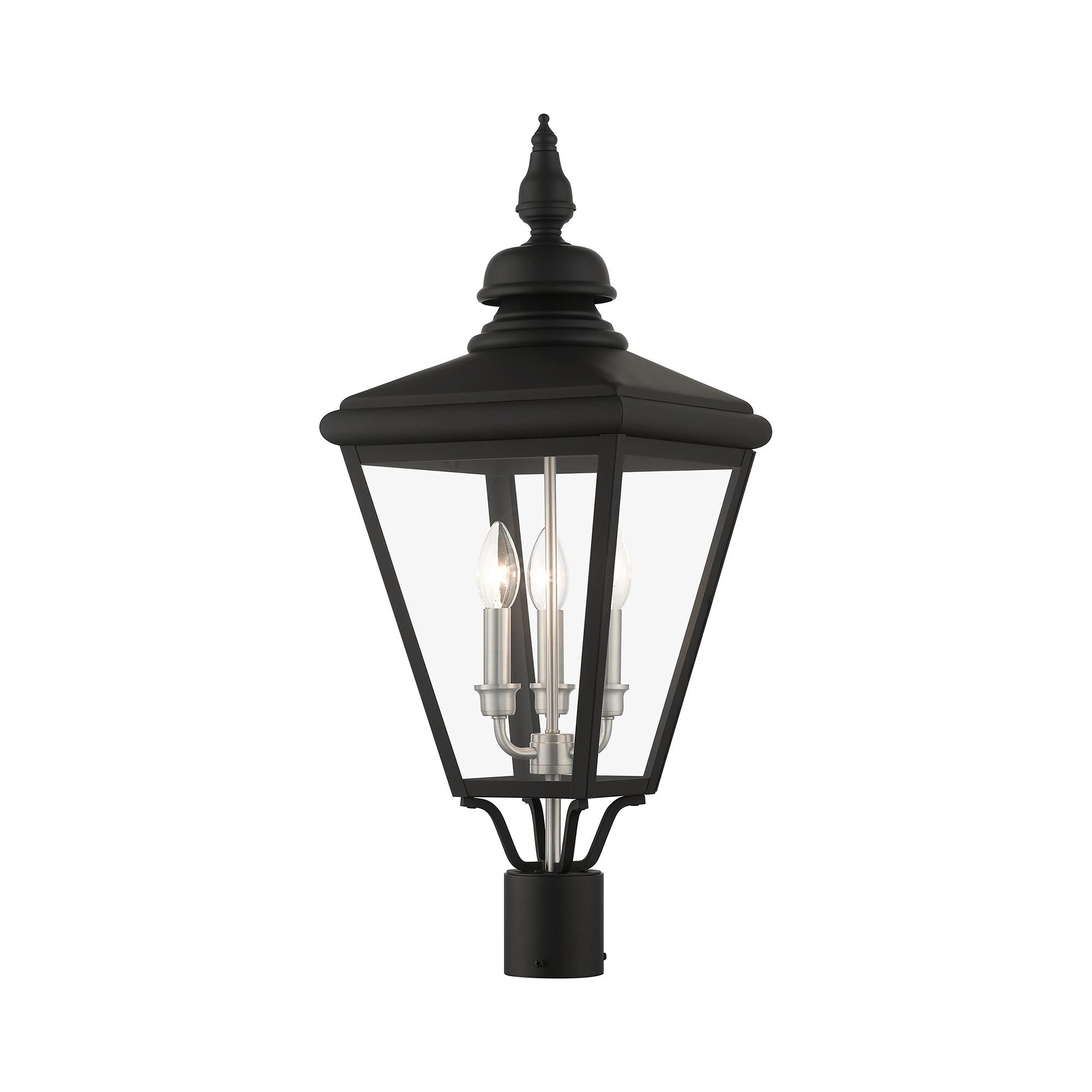 Adams 26 Inch Tall 3 Light Outdoor Post Lamp by Livex Lighting