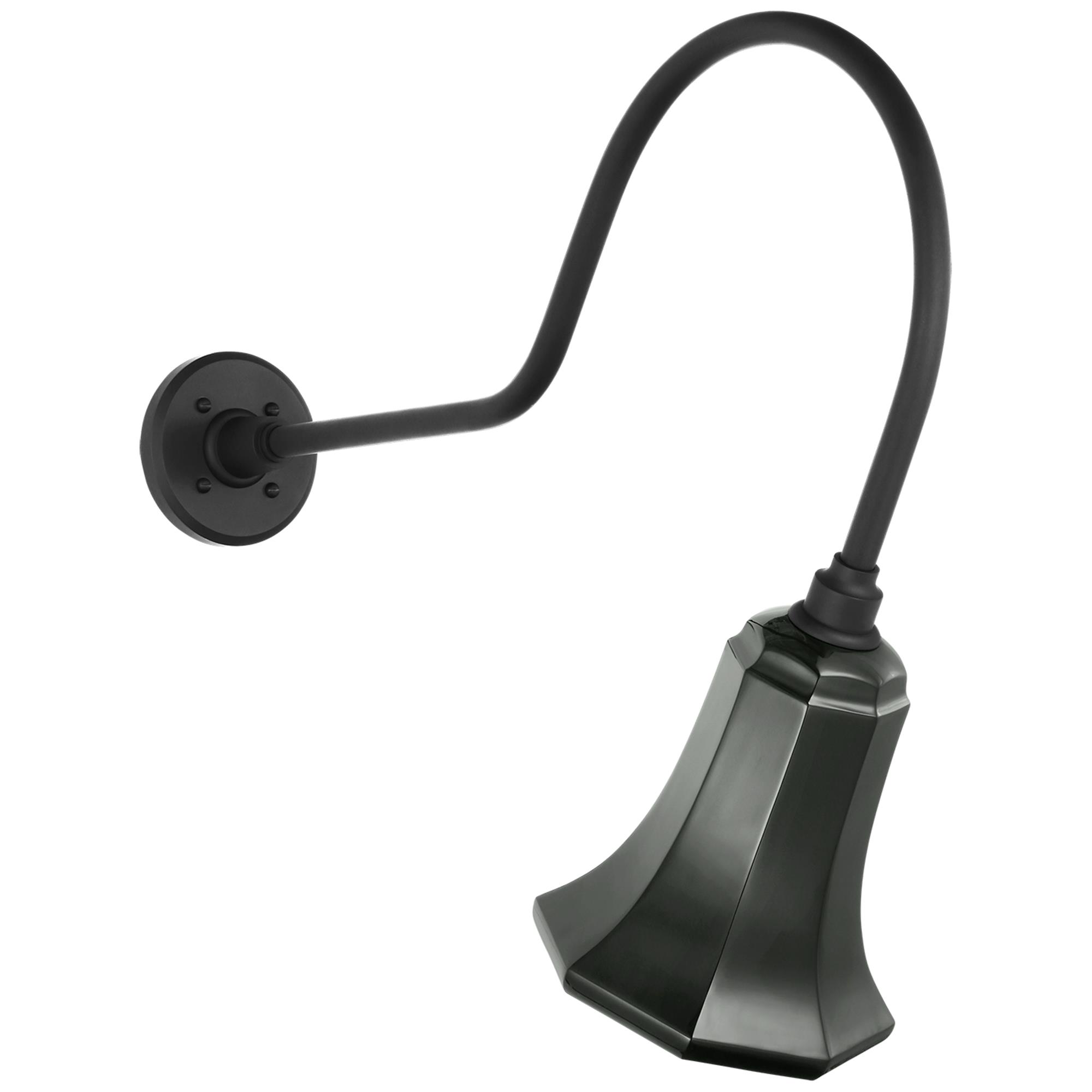 Shown in Matte Black finish and Green shade