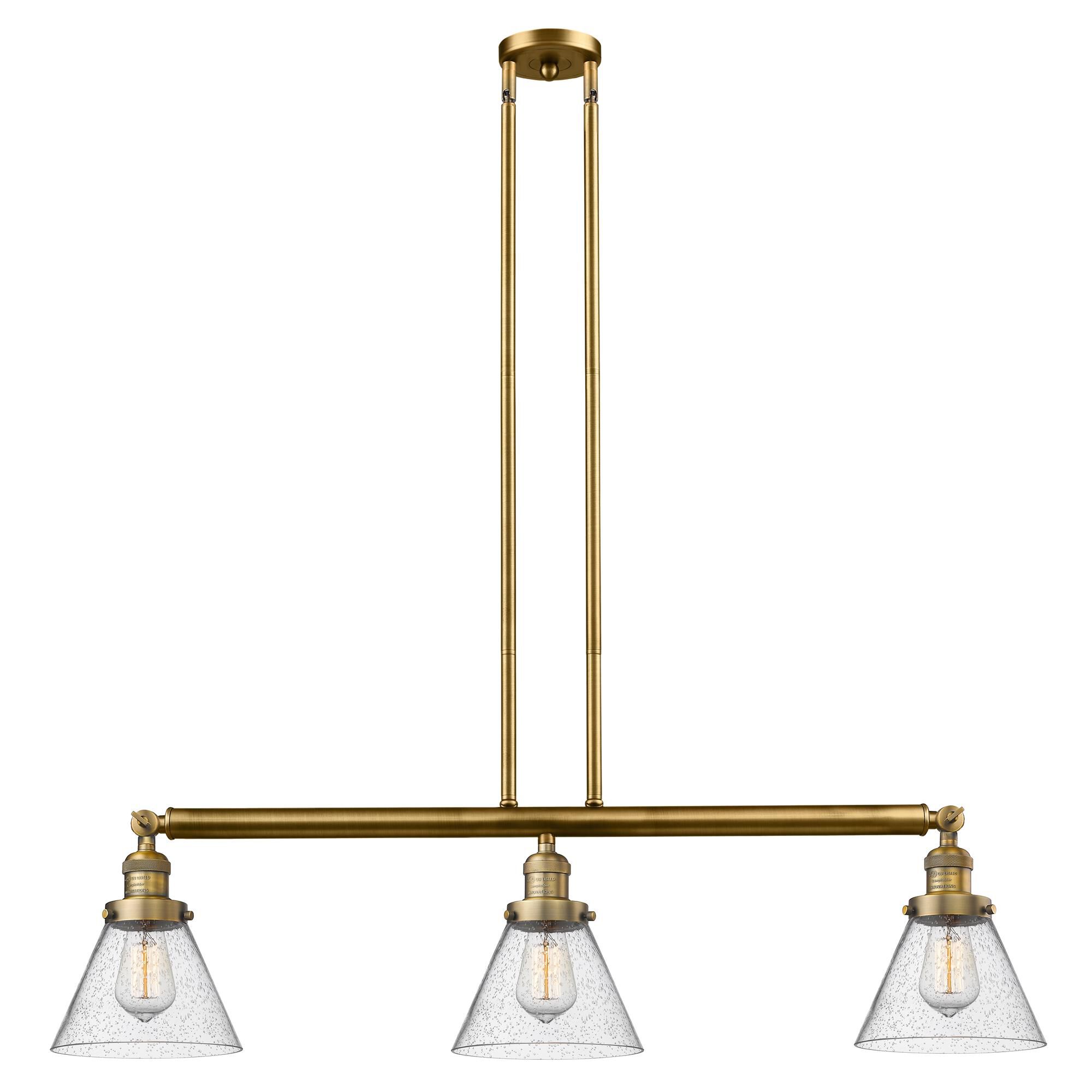 Bruno Marashlian Large Cone 36 Inch 3 Light Linear Suspension Light by Innovations Lighting