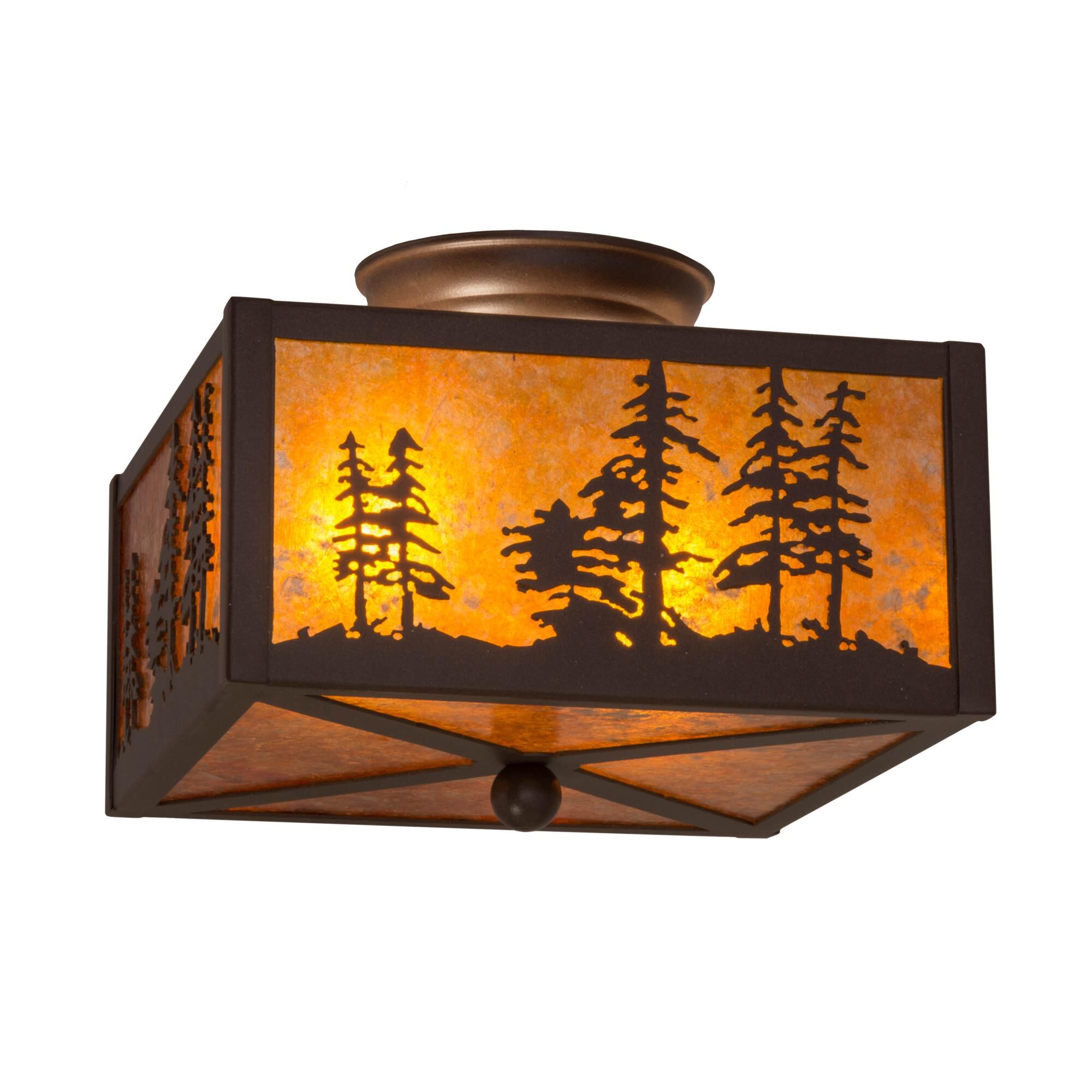 Tall Pines 14 Inch 2 Light Flush Mount by Meyda Lighting