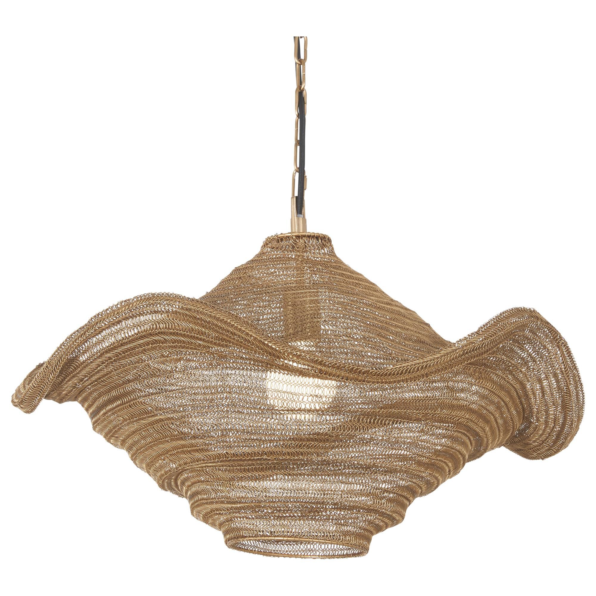Shown in Gilded Brass finish and Gilded Brass shade