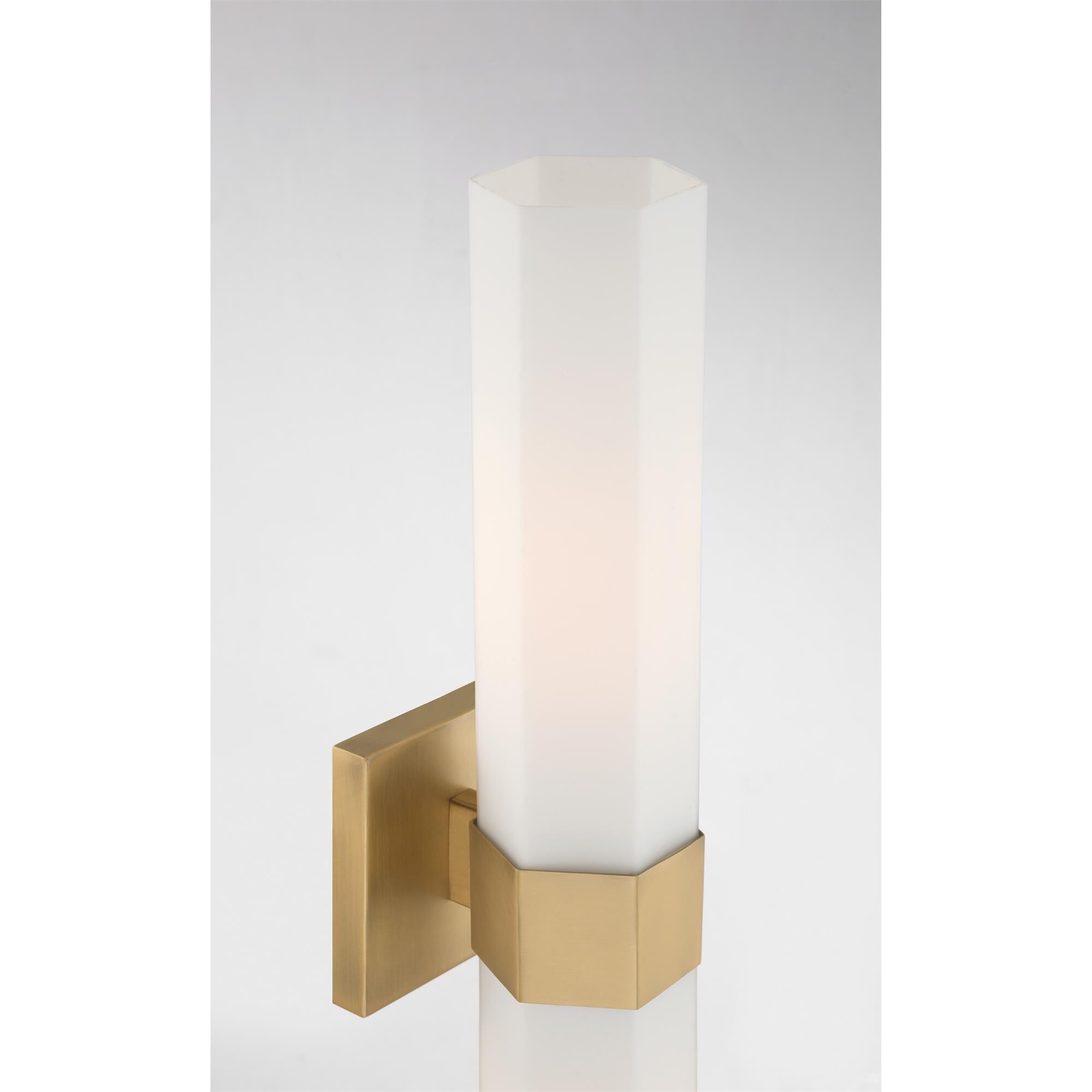 Shown in Legacy Brass finish and Etched Opal glass