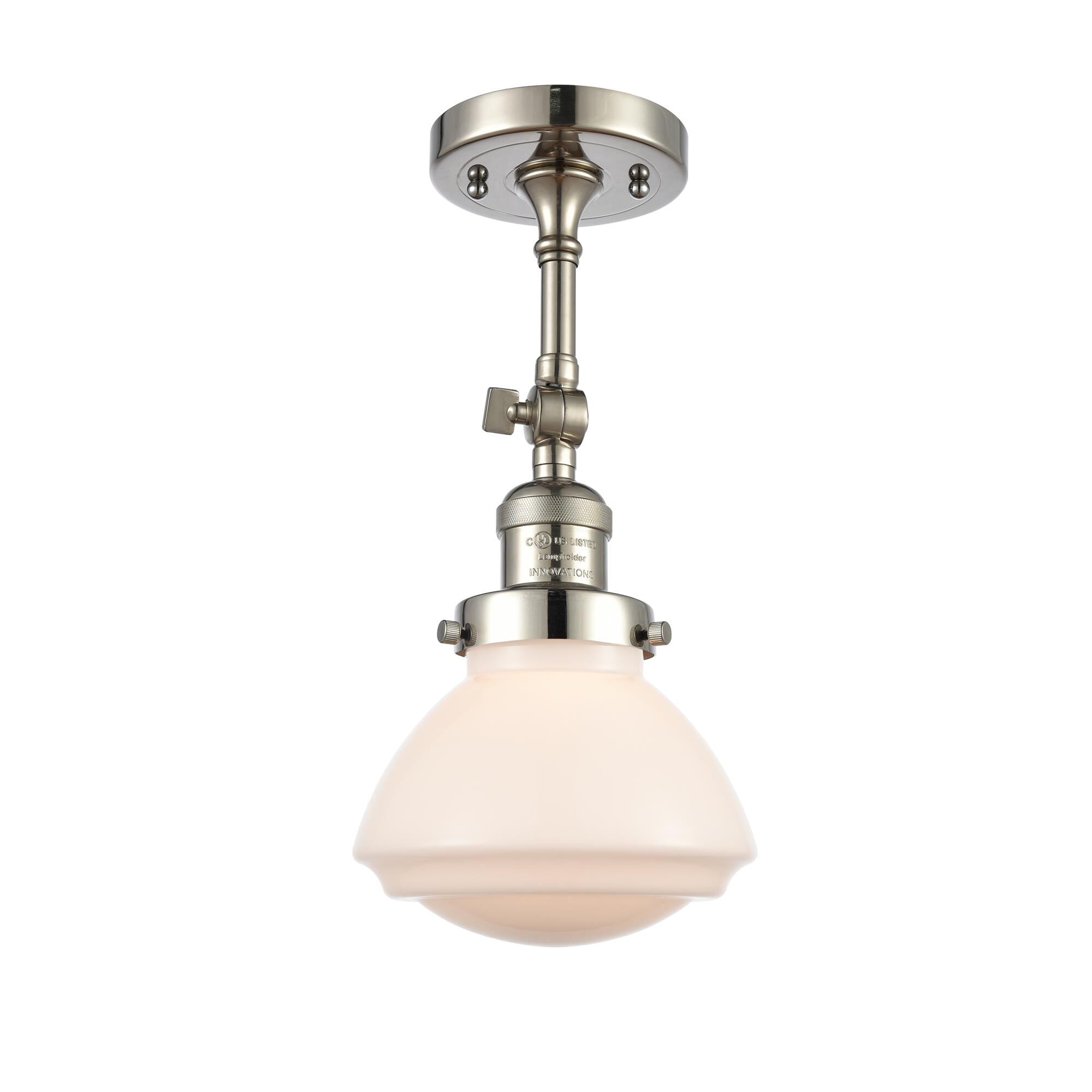 Shown in Polished Nickel finish and Bell glass and Glass shade and Bulb Tint - Amber accent