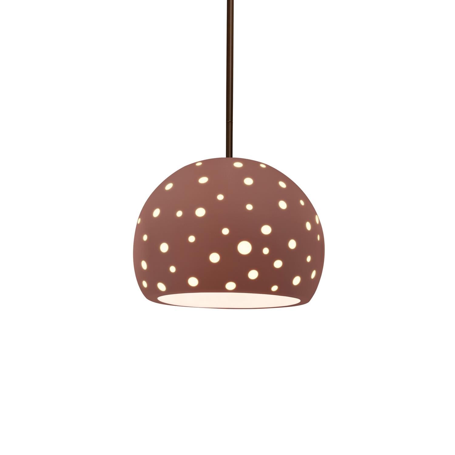 Perforated Globe 7 Inch Mini Pendant by Justice Design Group
