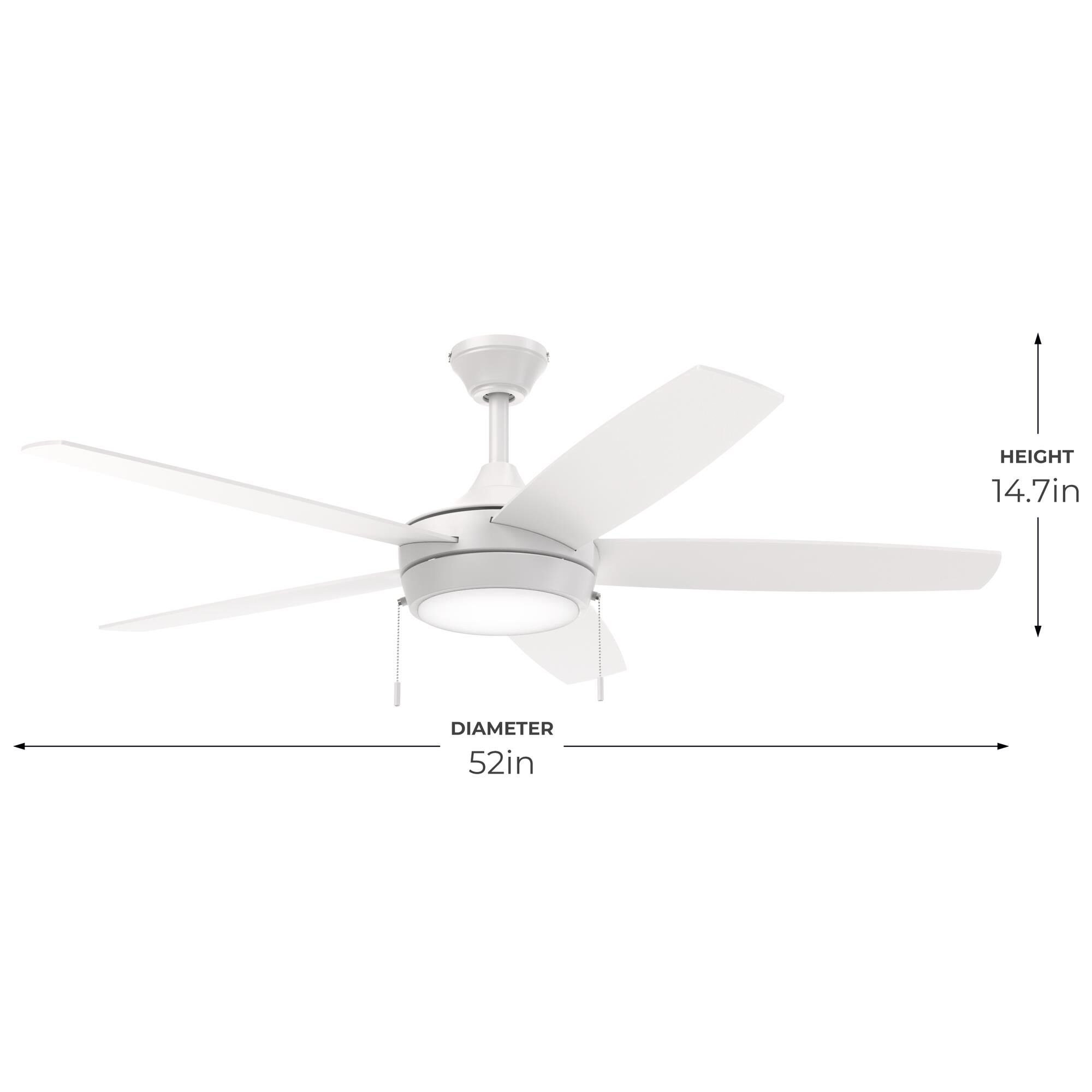 Nolyn 52 Inch Ceiling Fan with Light Kit by Progress Lighting