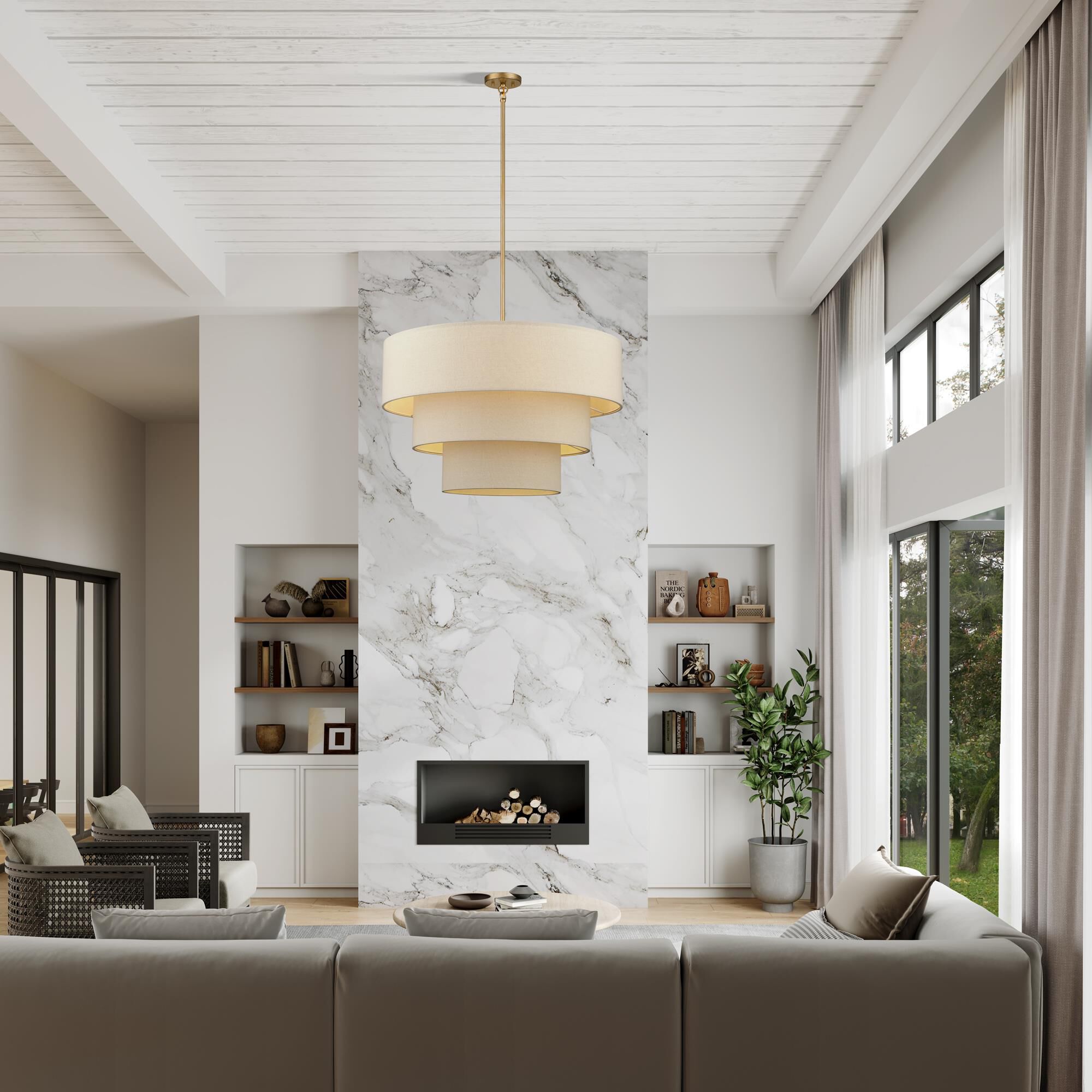 Bellingham 32 Inch Large Pendant by Livex Lighting