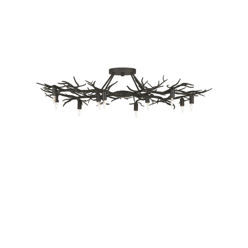 Rainforest 43 Inch 10 Light Semi Flush Mount by Currey and Company