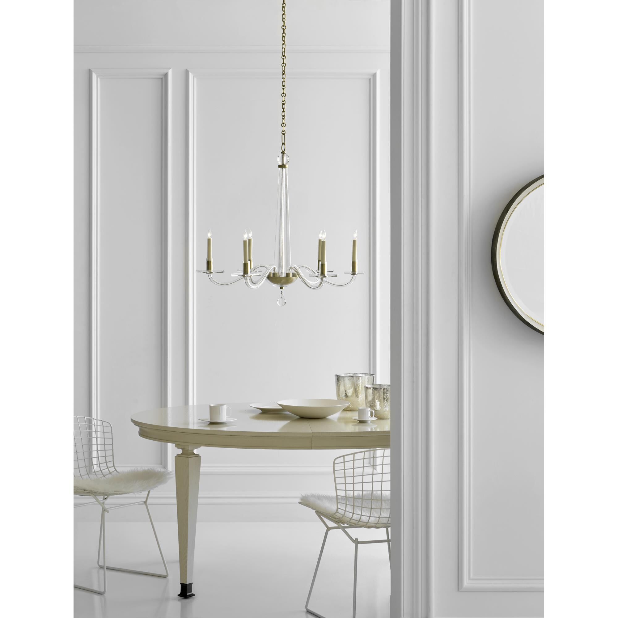 Chapman & Myers Robinson 32 Inch 6 Light Chandelier by Visual Comfort Signature Collection