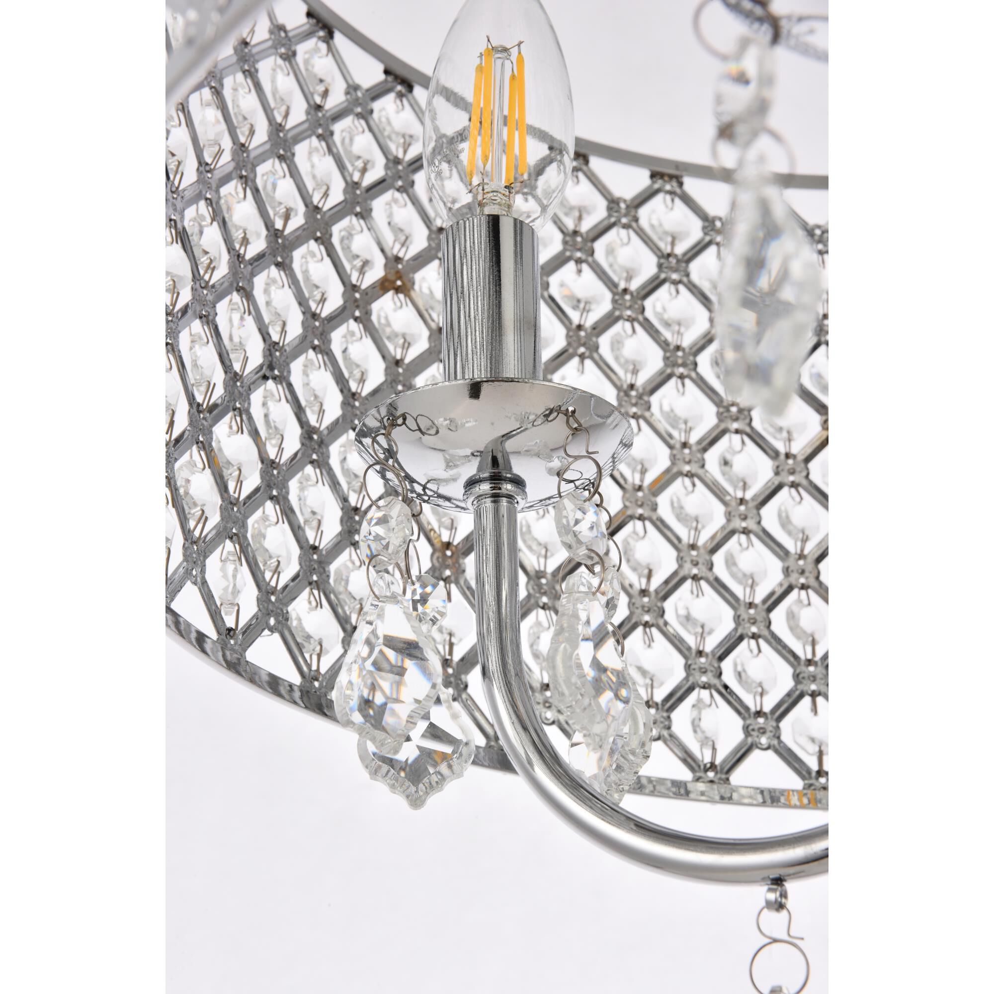 Elise 17 Inch 4 Light Mini Chandelier by Elegant Lighting