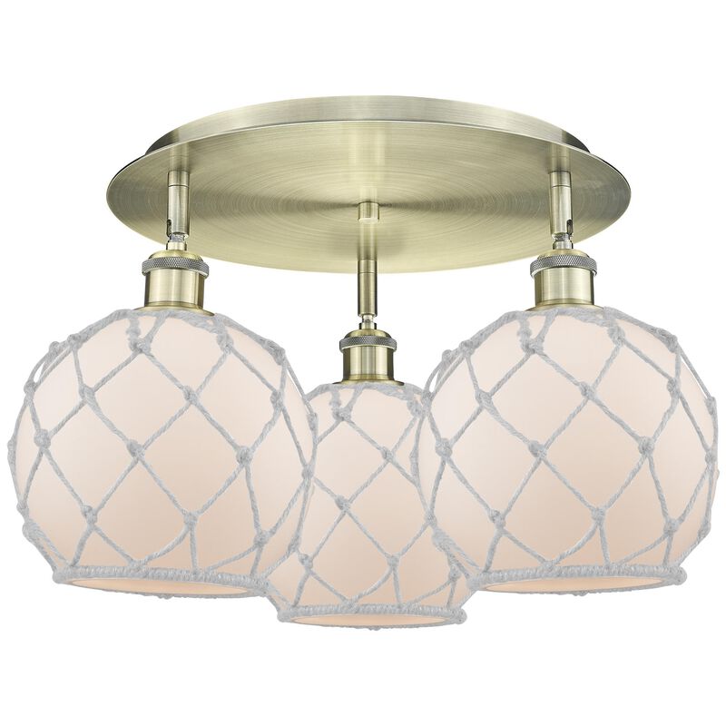 Bruno Marashlian Farmhouse Rope 20 Inch Flush Mount by Innovations Lighting