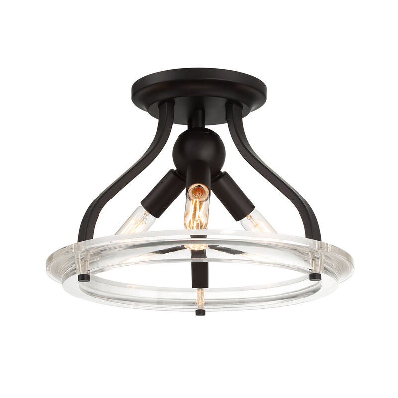 13 Inch Semi Flush Mount by Meridian Lighting