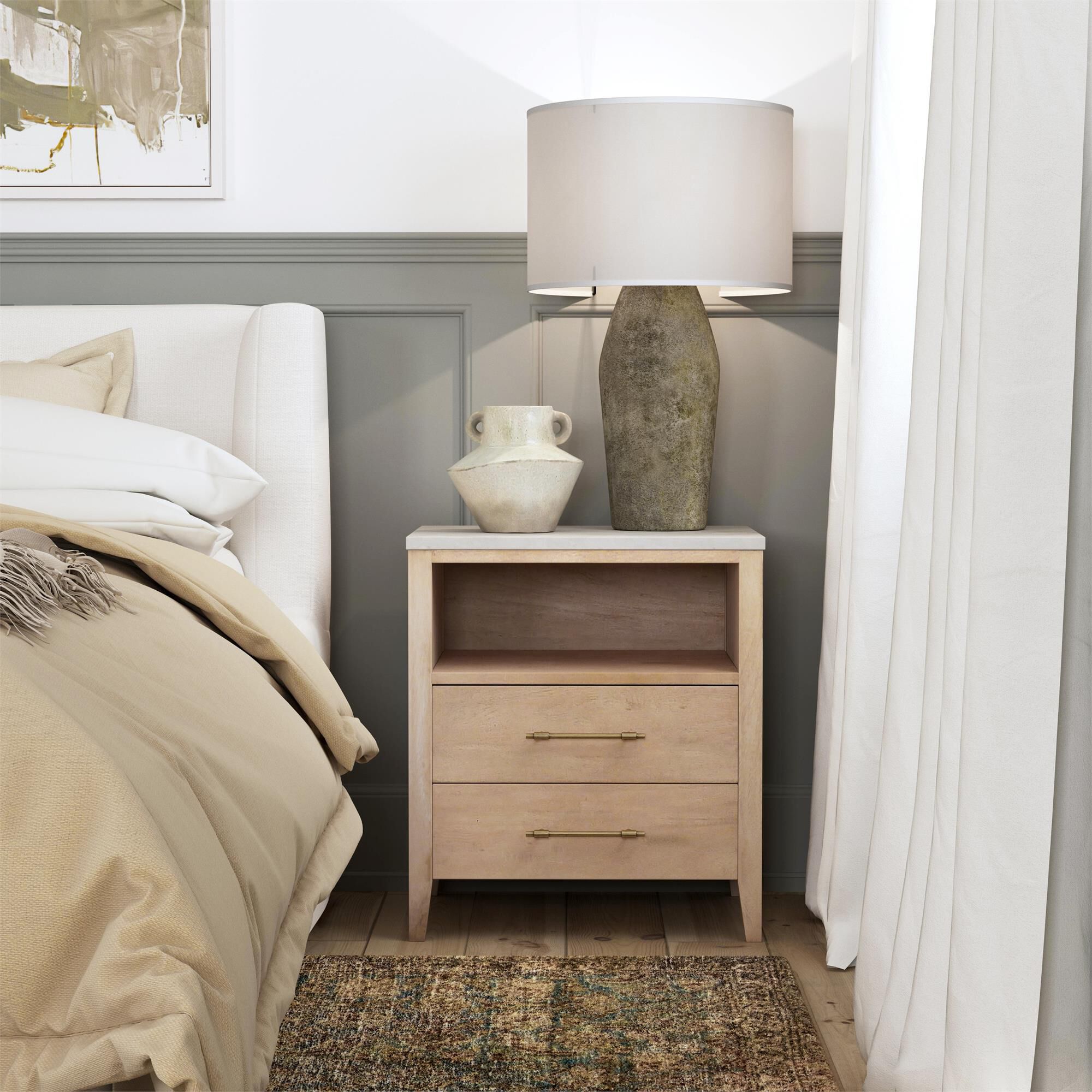 Shown in White and Light Beige Marble finish
