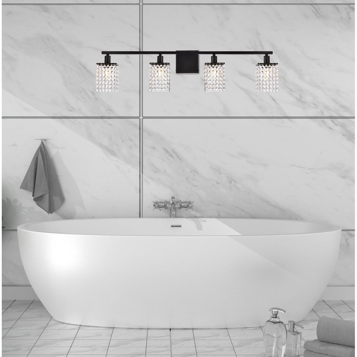 Phineas 36 Inch 4 Light Bath Vanity Light by Elegant Lighting