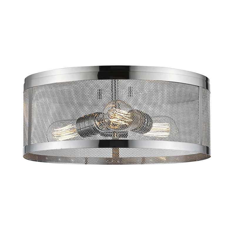 Meshsmith 14 Inch 3 Light Flush Mount by Z-Lite