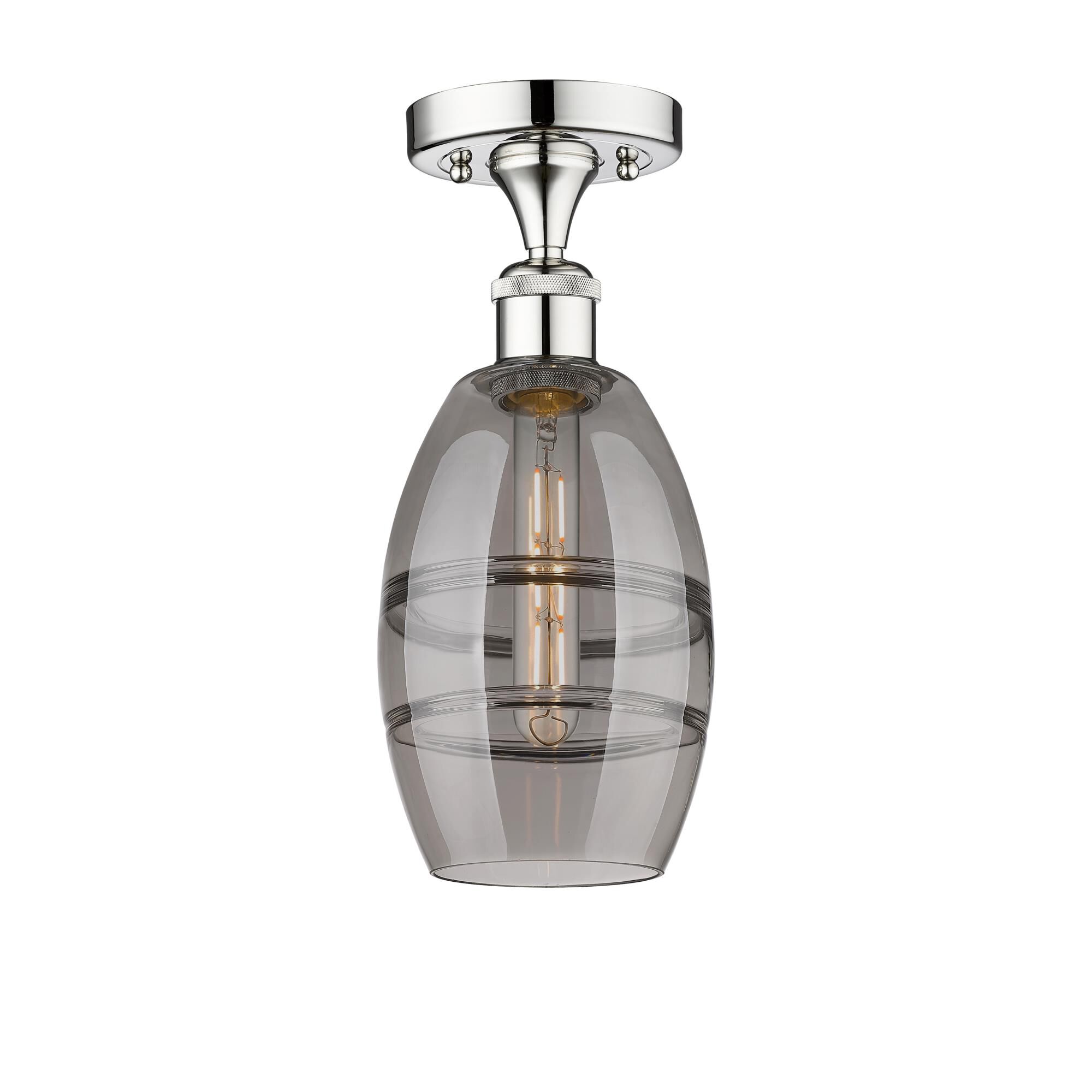 Shown in Polished Chrome finish and Light Smoke glass