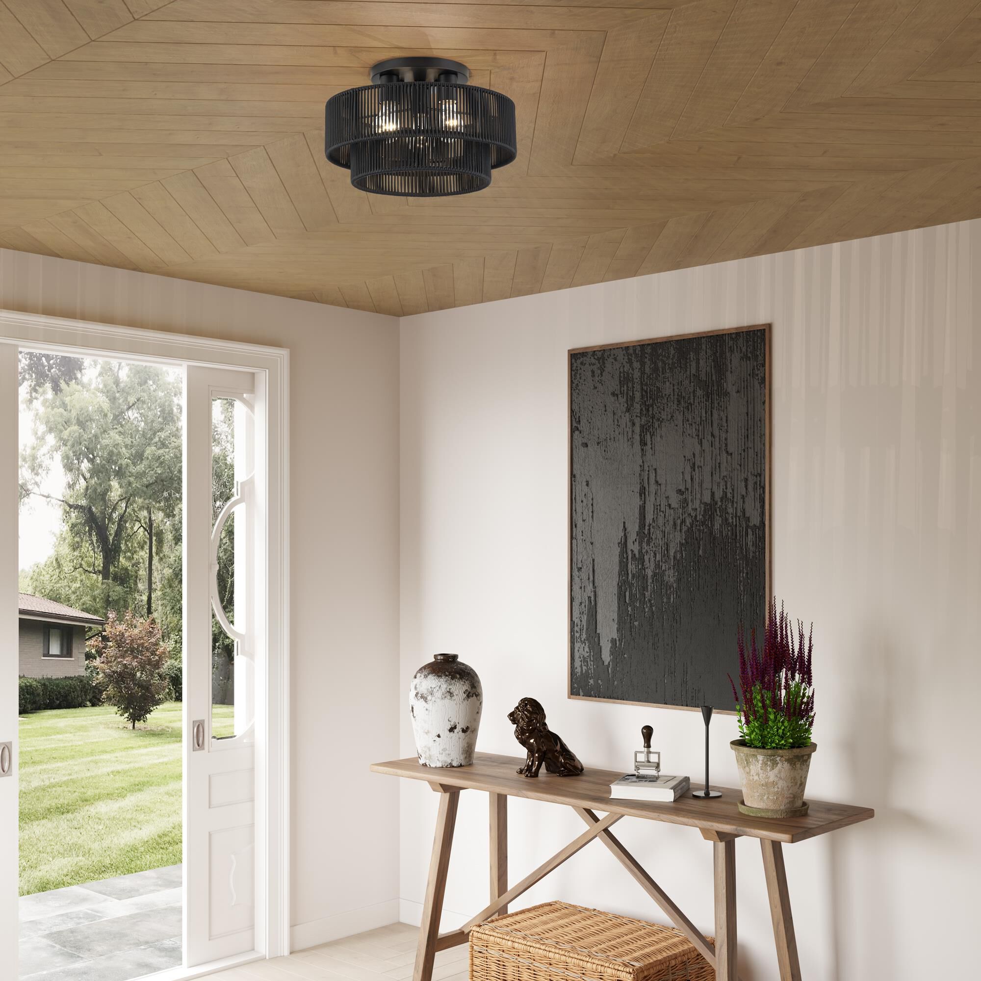 Acordia 15 Inch Semi Flush Mount by Livex Lighting