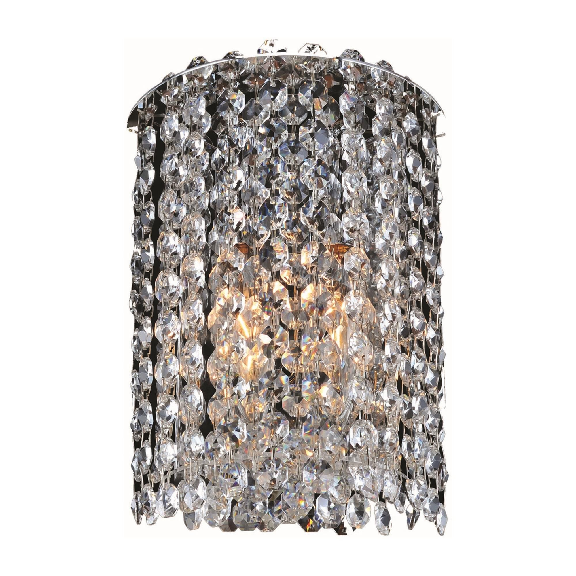 Shown in Chrome finish and Firenze Clear crystal