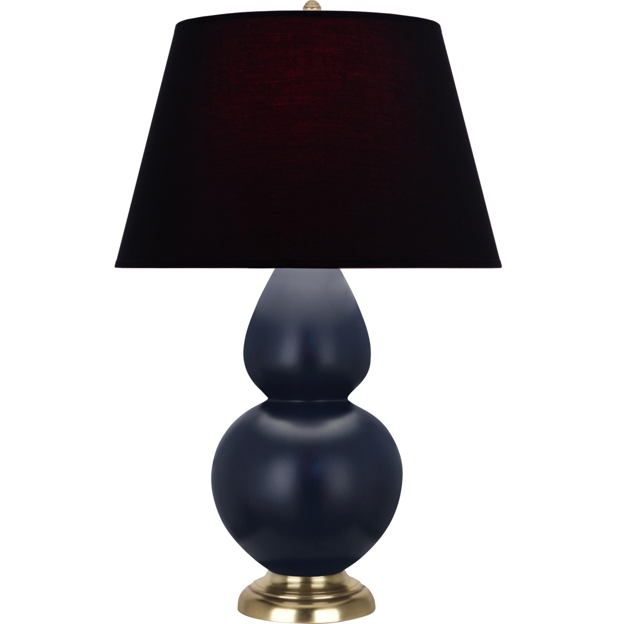 Shown in Matte Midnight Blue finish and Ink Black with Rose Red Lining shade and Antique Brass accent