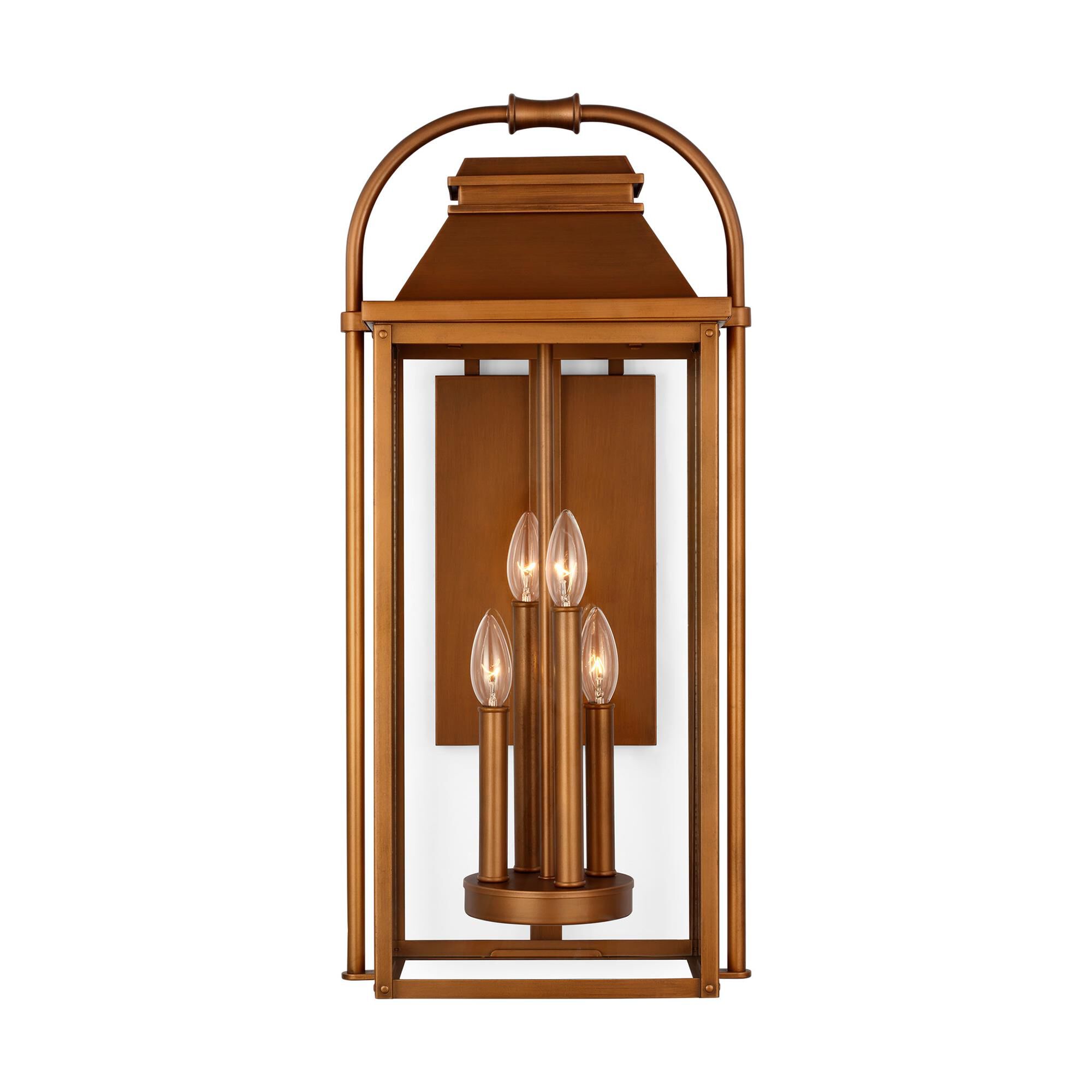 Shown in Natural Copper finish and Clear Seeded glass