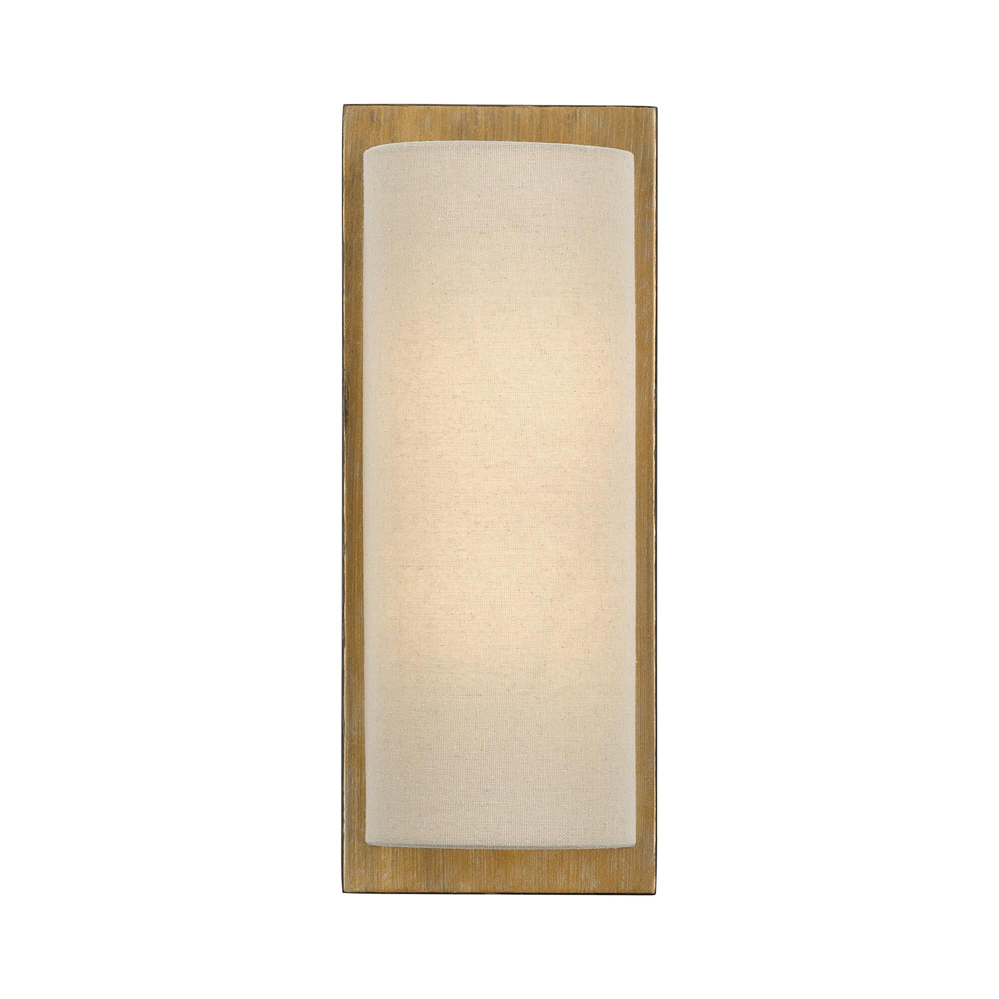 Shown in Antique Gold Leaf finish and Hand Crafted Parchment Color Hardback Fabric shade