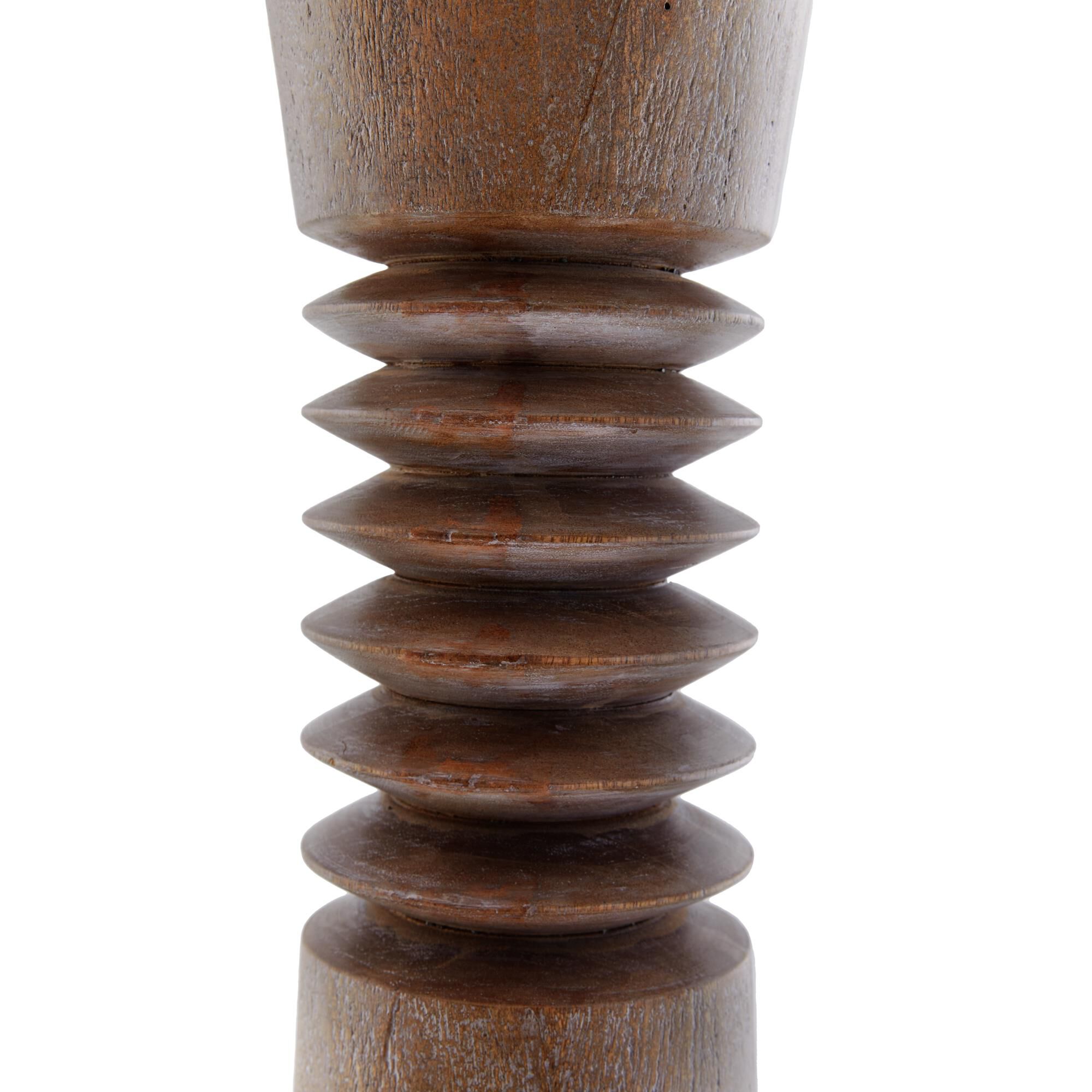 Shown in Cerused Oak finish and Linen shade