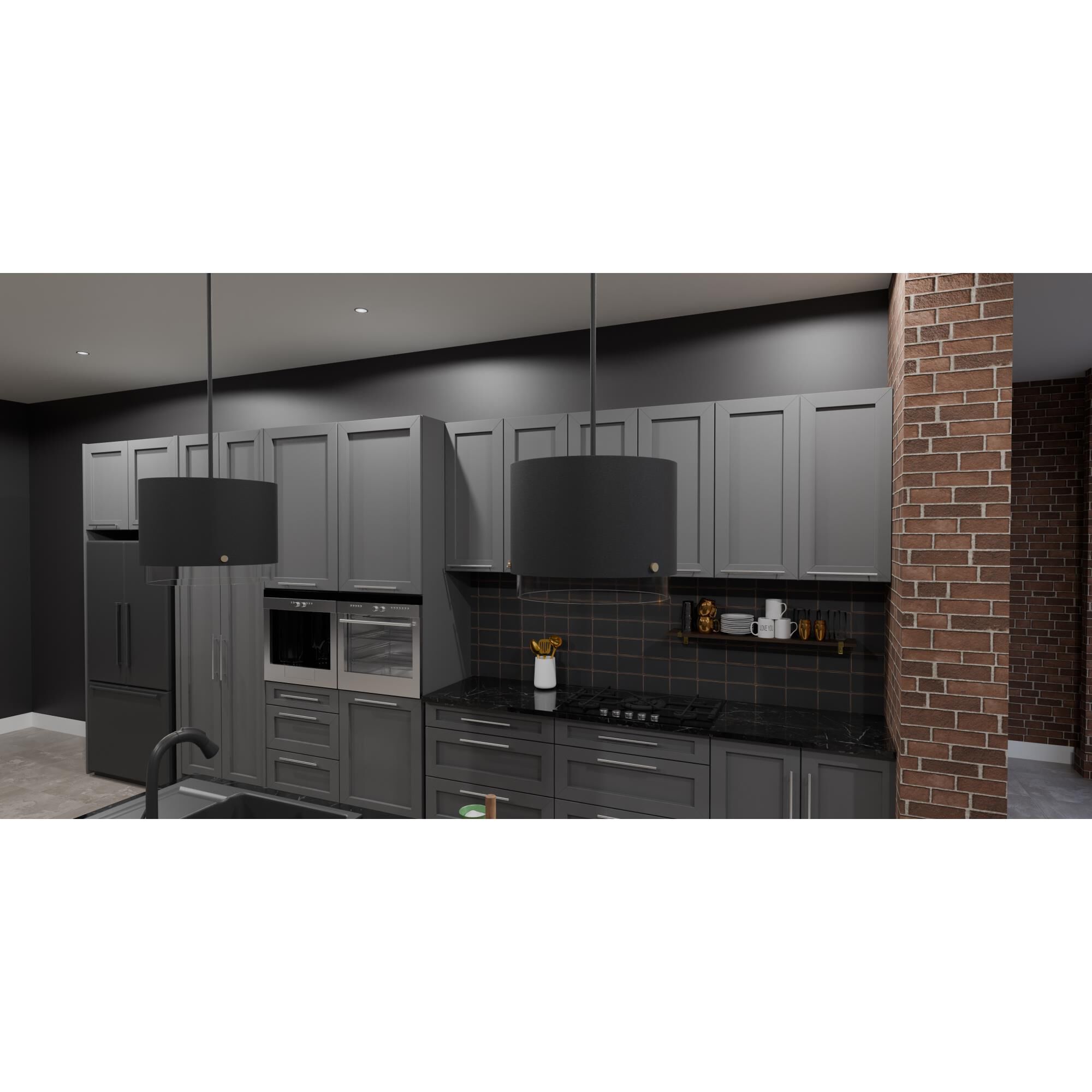 Shown in Matte Black finish and Smoke glass