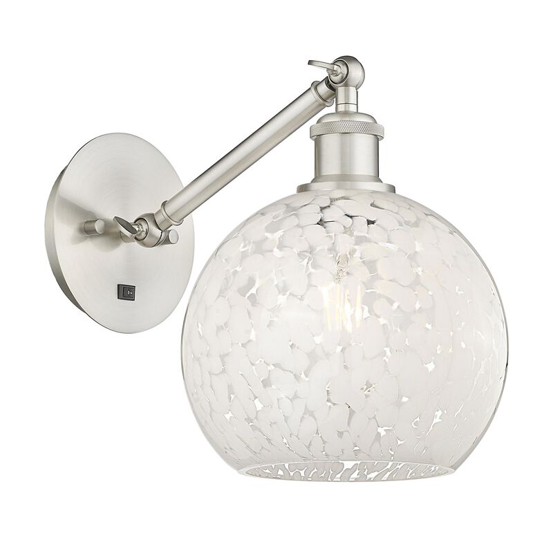 Bruno Marashlian White Mouchette 8 Inch Wall Swing Lamp by Innovations Lighting