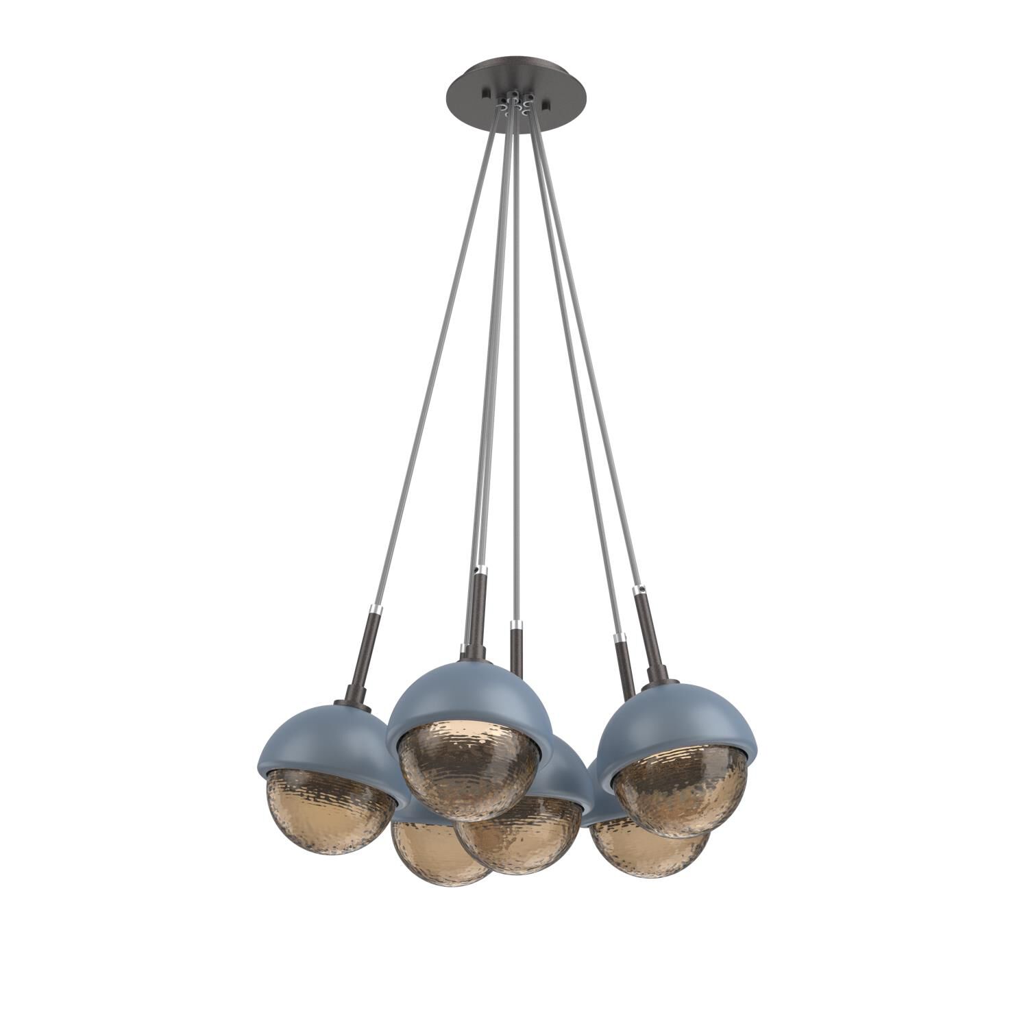 Levi Wilson Cabochon 19 Inch Multi Pendant Light by Hammerton Studio