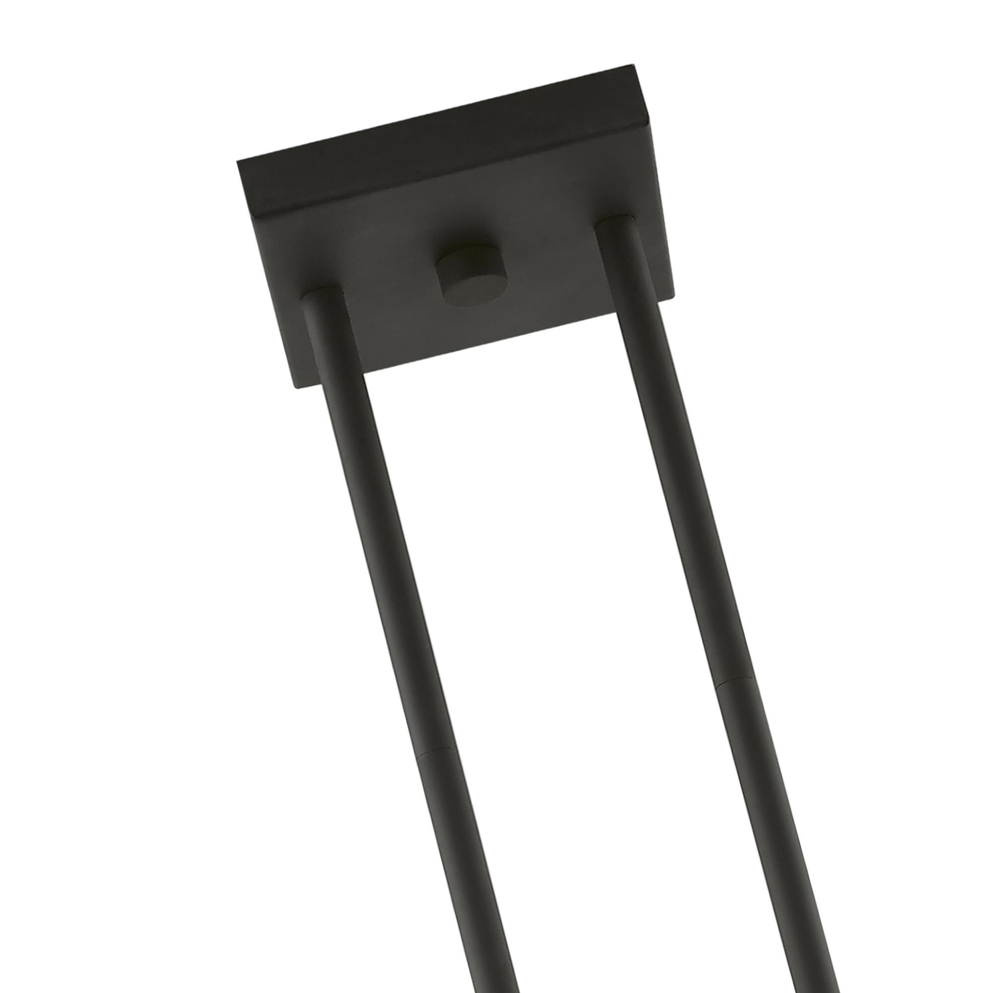 Shown in Black with Brushed Nickel Accents finish and Clear glass