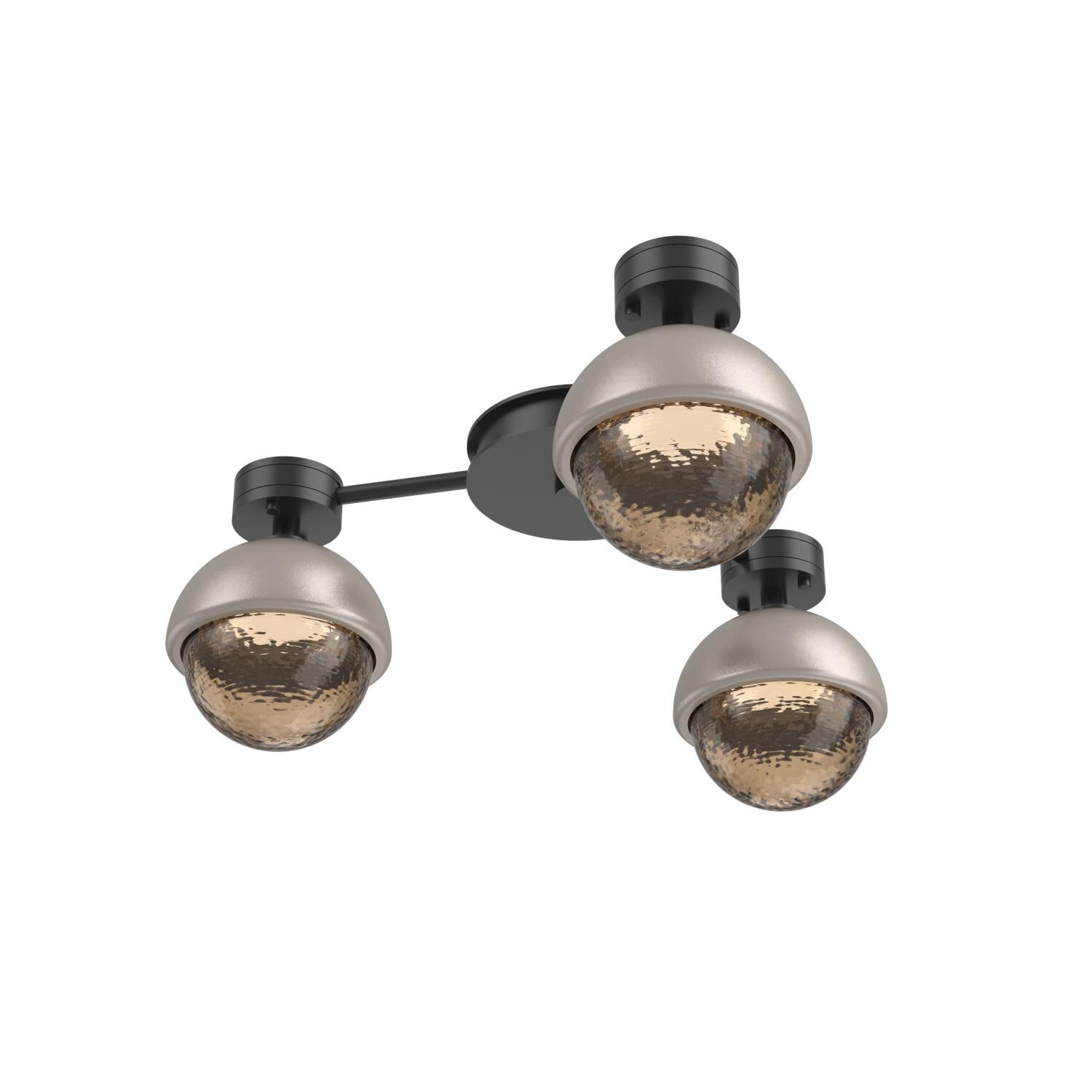Shown in Matte Black finish and Bronze glass and Beige Silver accent