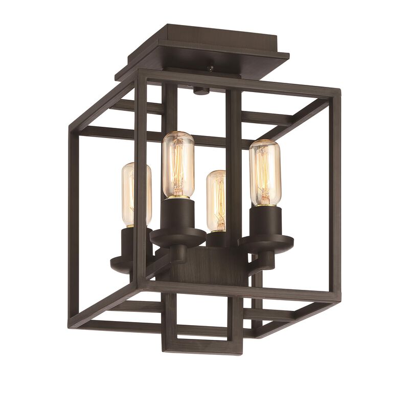 Cubic 12 Inch 4 Light Semi Flush Mount by Craftmade