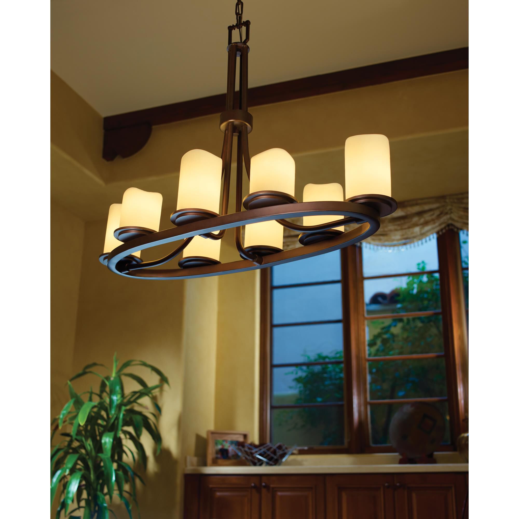 Candlearia 36 Inch 8 Light Chandelier by Justice Design Group