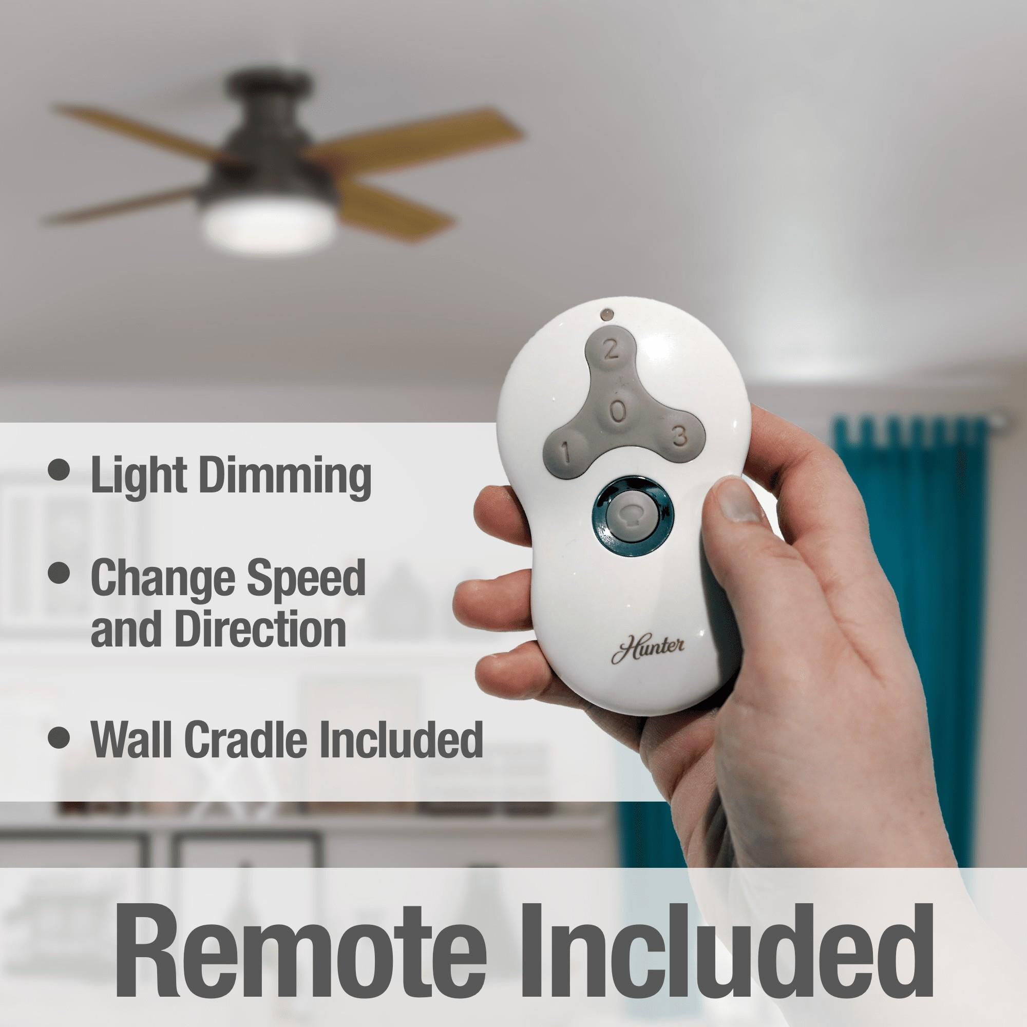 Dempsey 44 Inch Ceiling Fan with Light Kit by Hunter Fan