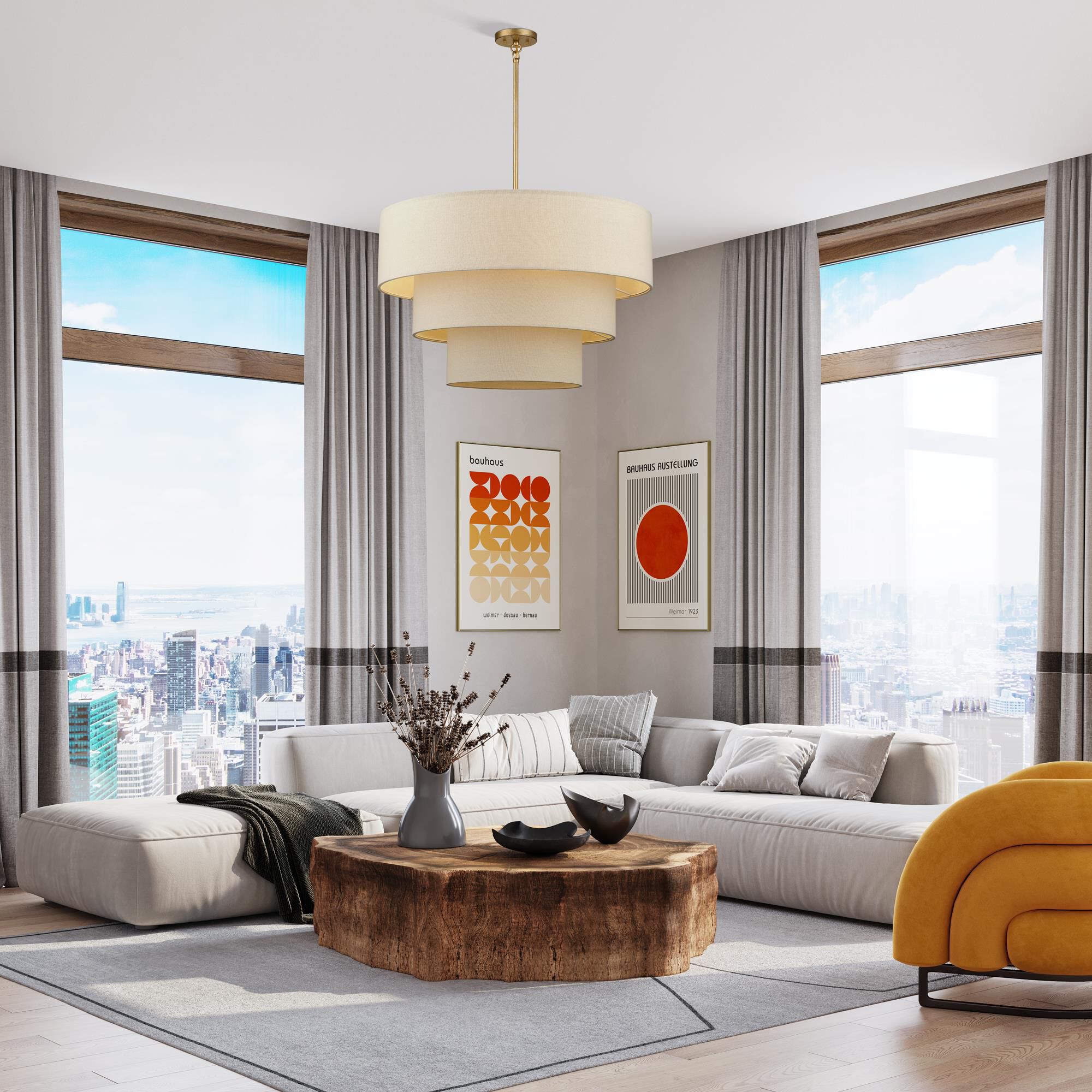 Bellingham 32 Inch Large Pendant by Livex Lighting