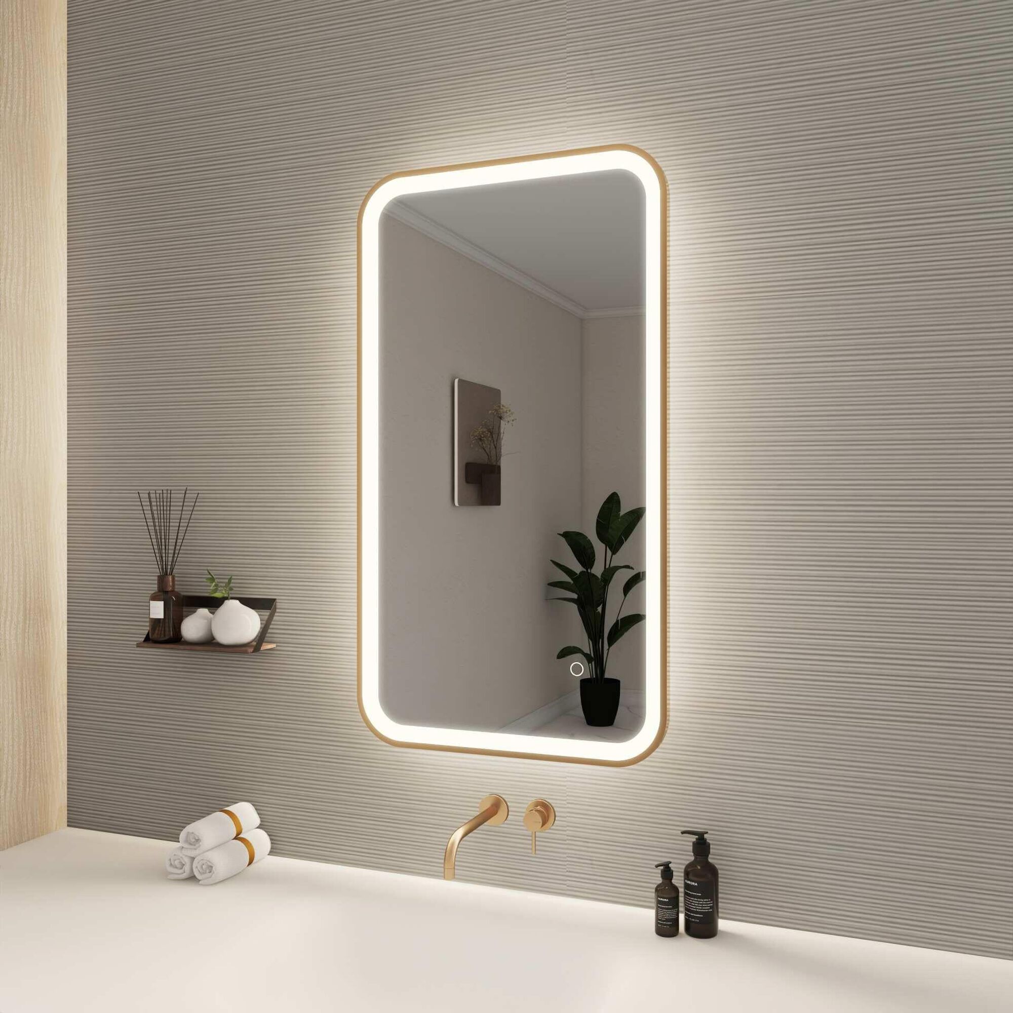 Shown in Satin Gold finish