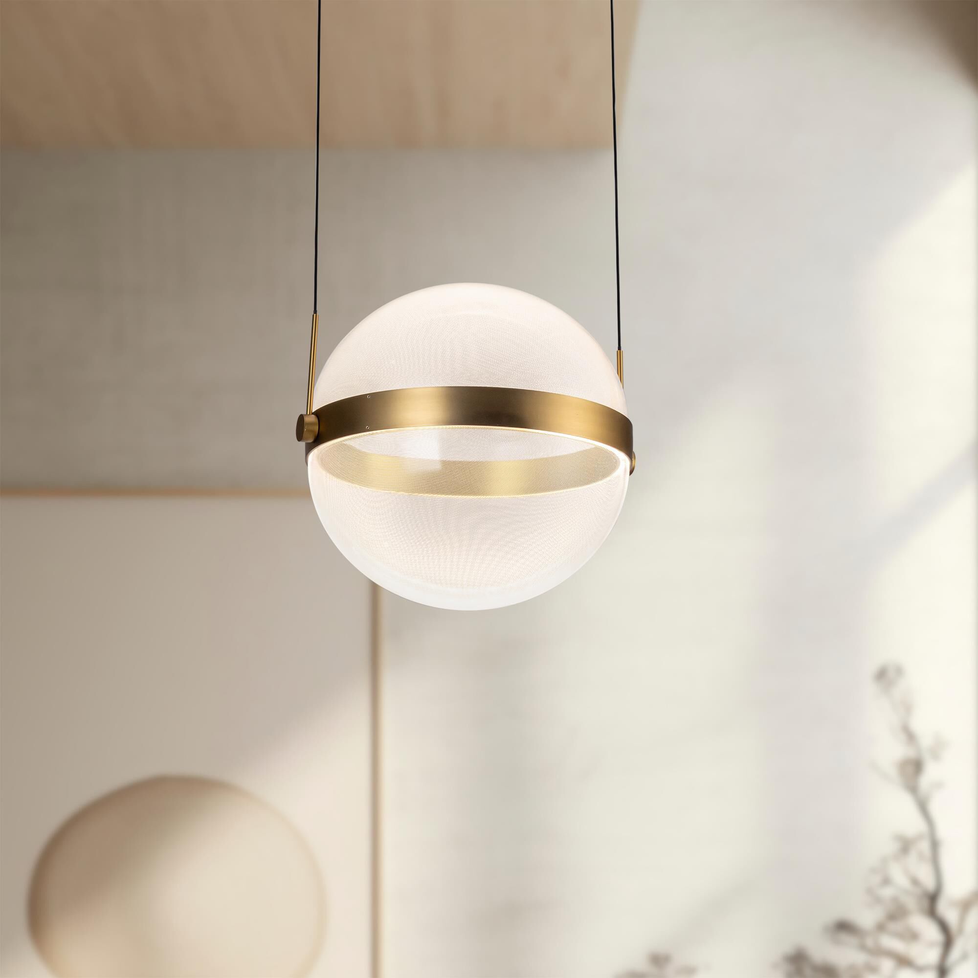 Shown in Brushed Gold and Light Guide finish and Clear Acrylic Light Guide shade