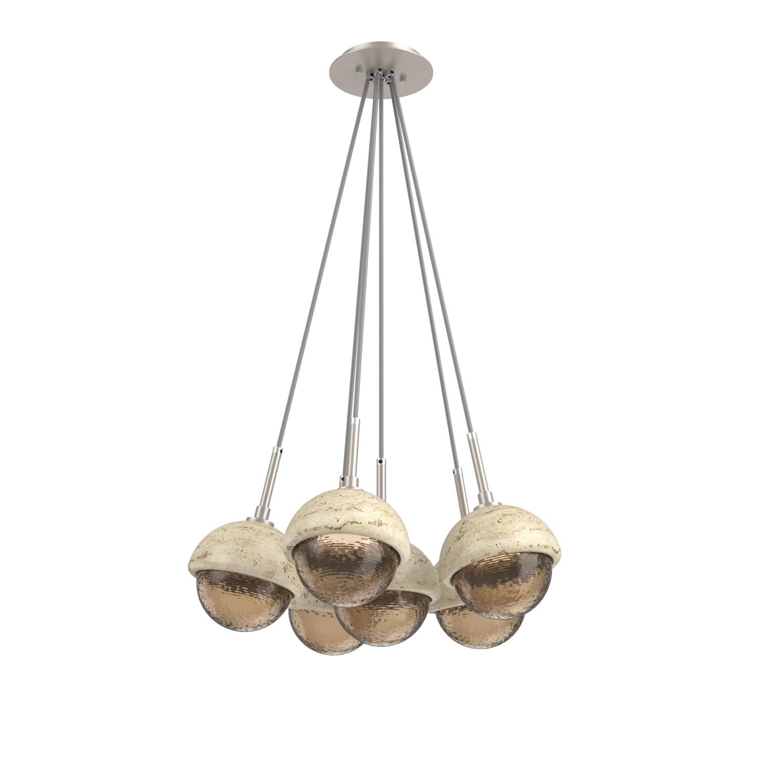 Levi Wilson Cabochon 19 Inch Multi Pendant Light by Hammerton Studio