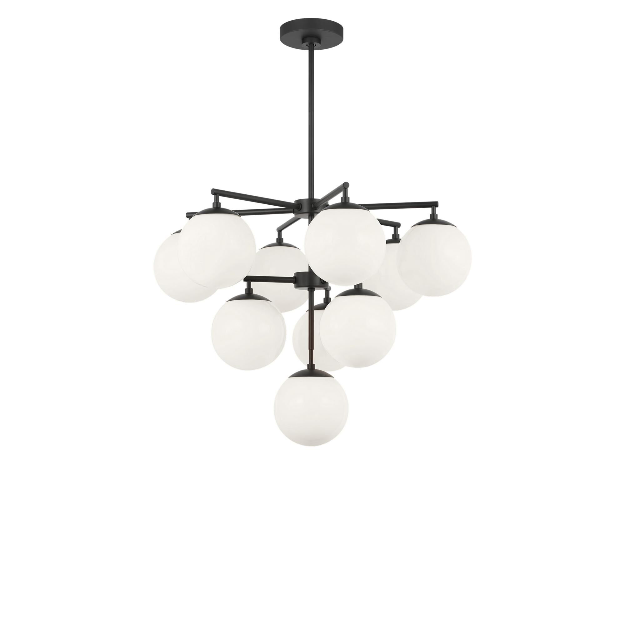 Shown in Midnight Black finish and Clear White glass