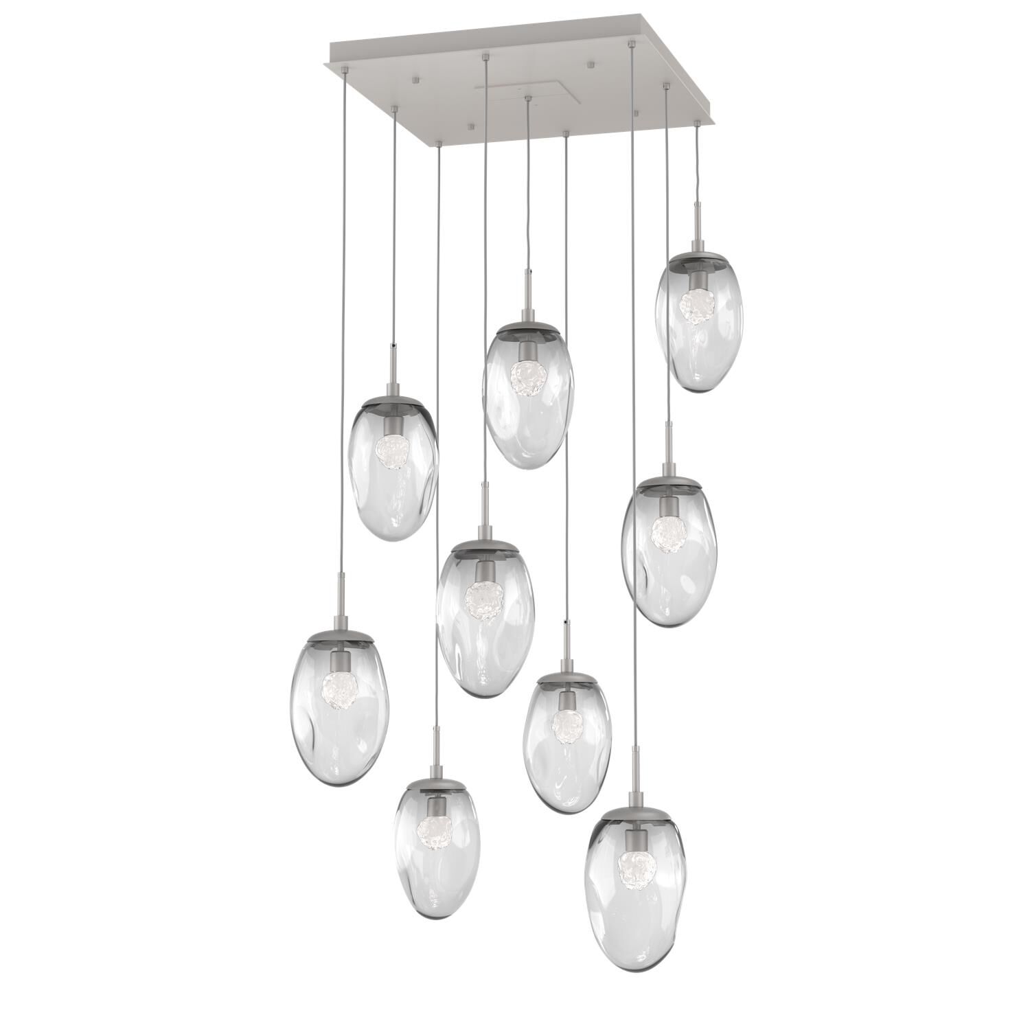 Shown in Metallic Beige Silver finish and Floret Inner Clear Outer glass