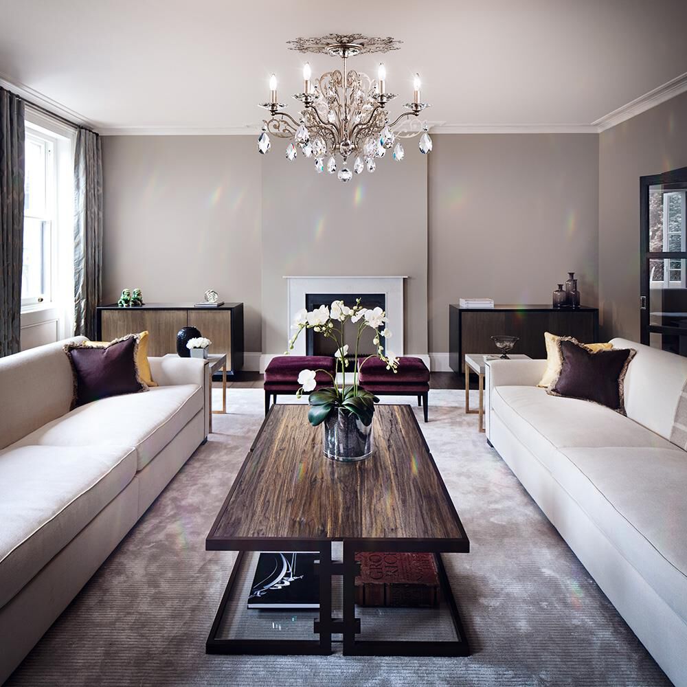 Shown in Antique Silver finish and Clear Heritage crystal